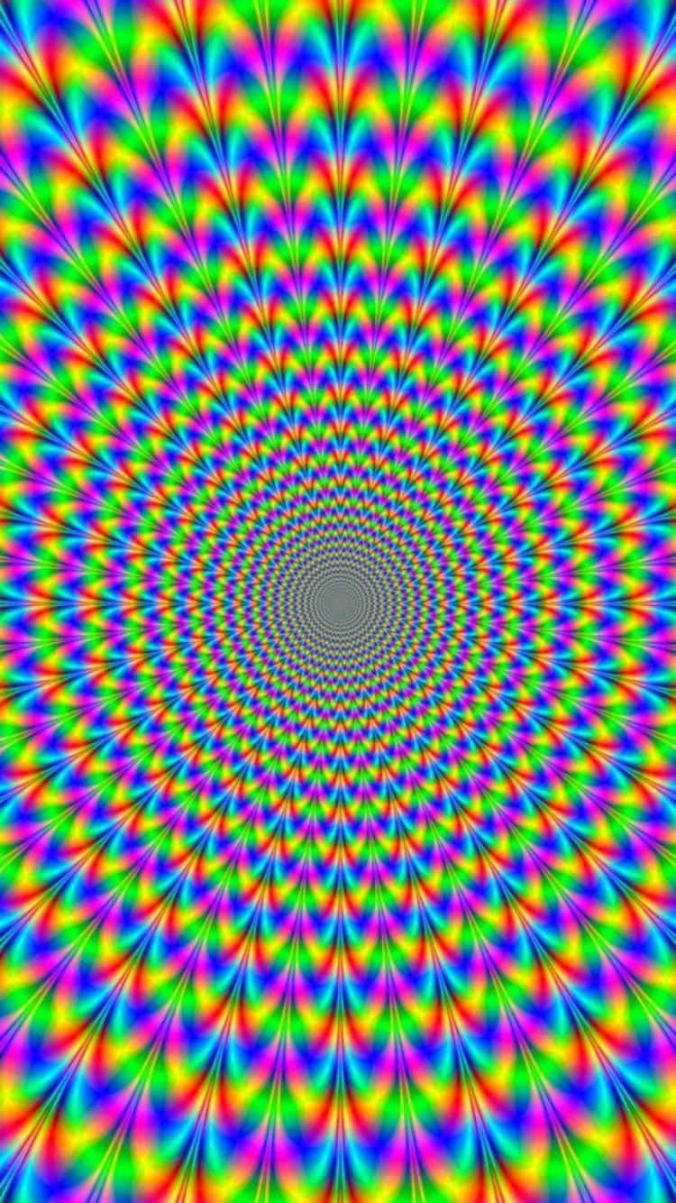 i Phone6, vibrant psychedelic pattern, gray center, HD Phone Wallpaper