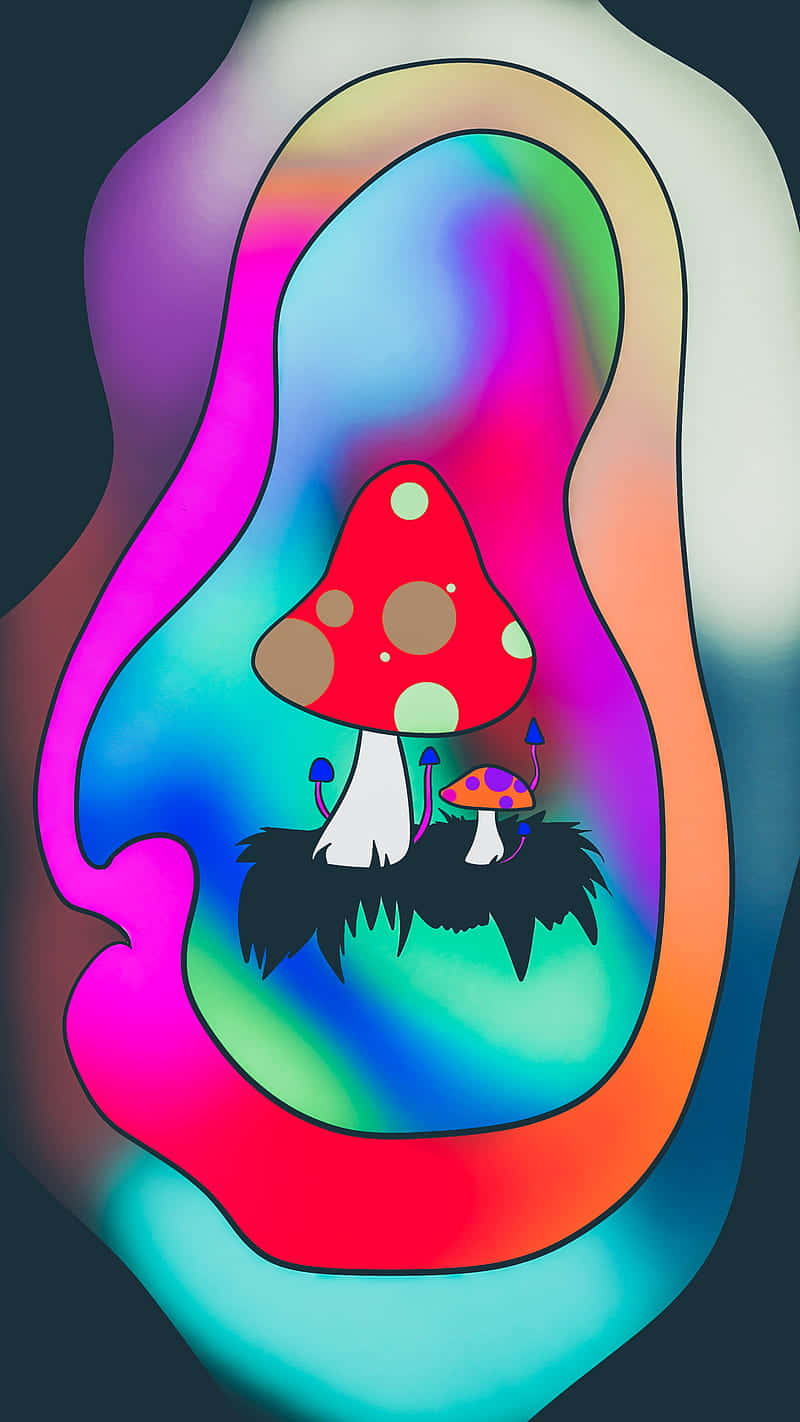 Psychedelic Mushroom, vibrant red mushroom, white spots, HD Phone Wallpaper