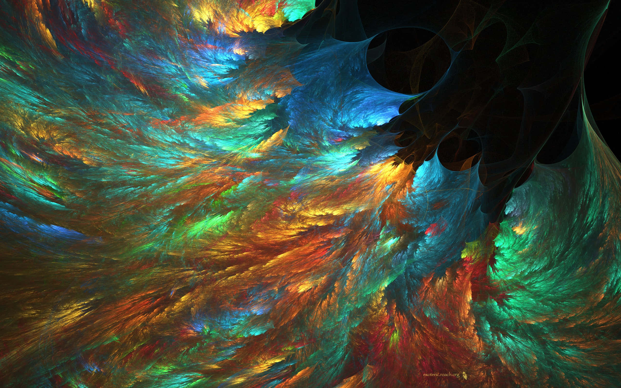 teal, orange, gold, 2K Desktop Wallpaper