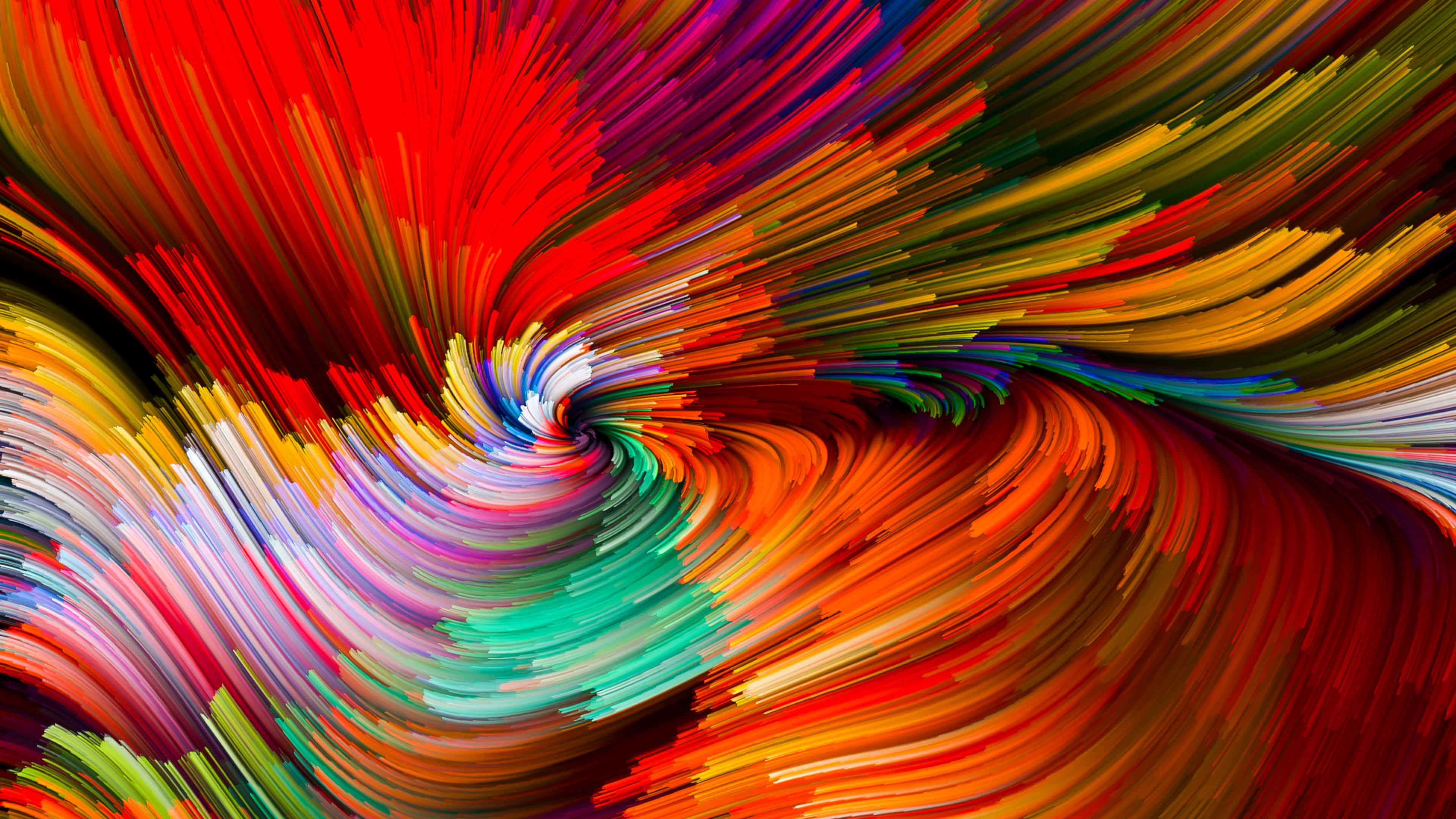 psychedelic space, red, orange, 4K Desktop Wallpaper