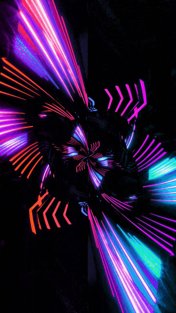 interactive led kaleidoscope, neon light trails, cosmic burst, HD Phone Wallpaper