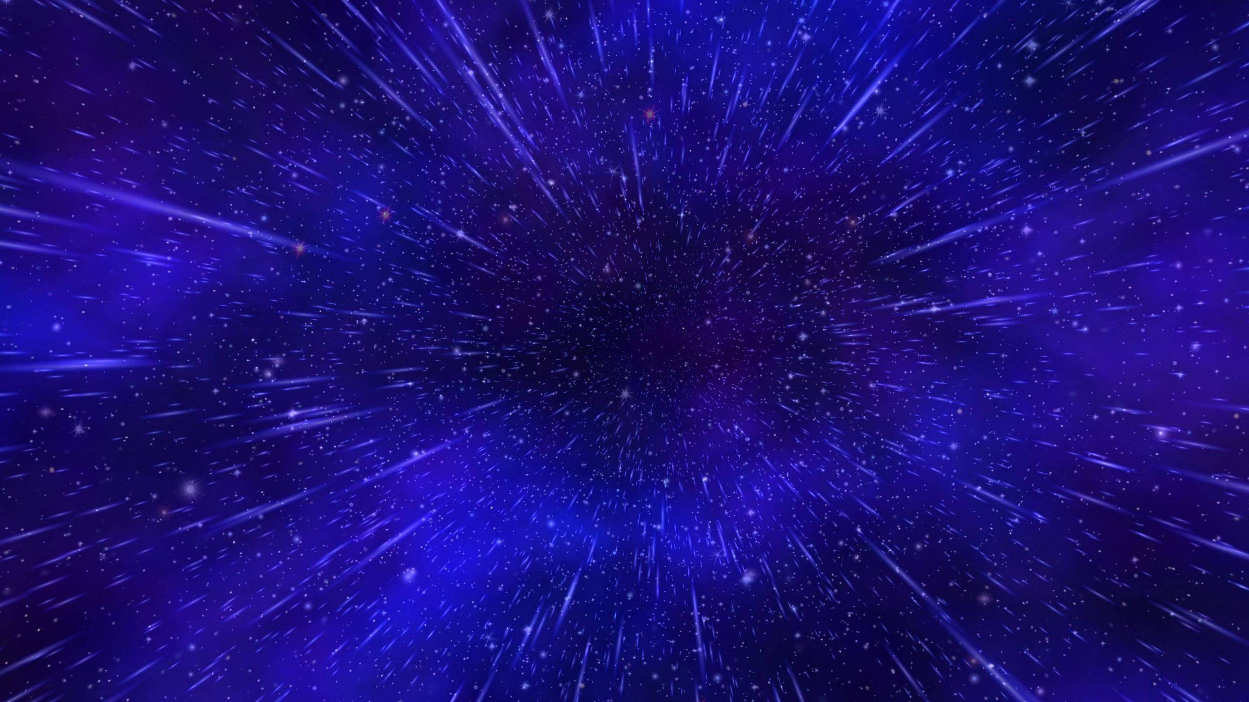 cosmic tunnel, radiant blue stars, dark center, 2K Desktop Wallpaper