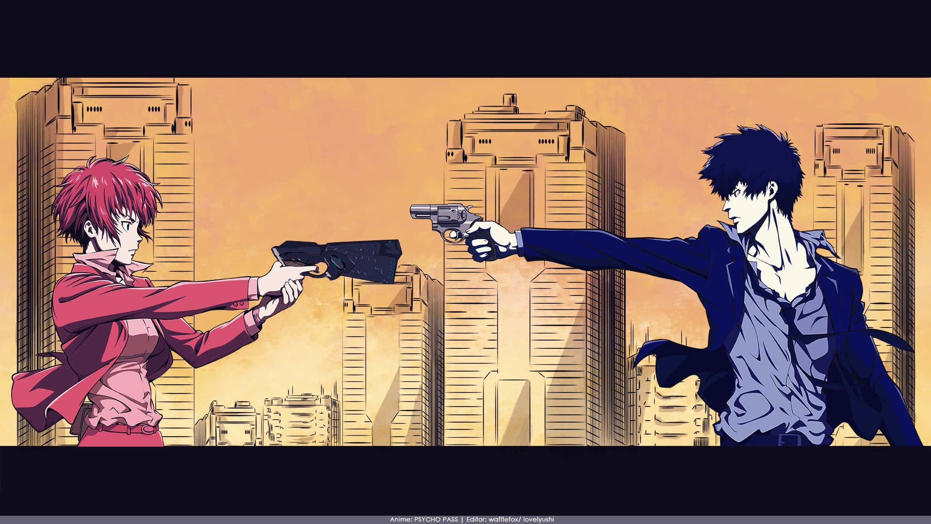 Psycho Pass, 1920 x 1080, anime characters, Full HD Desktop Wallpaper