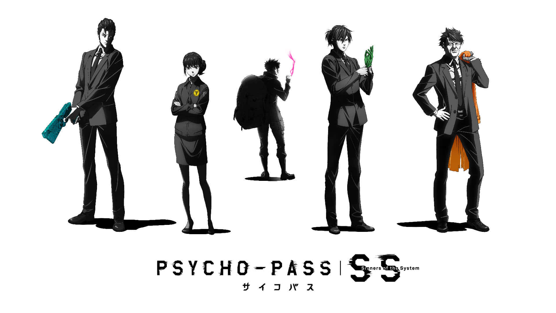 Psycho Pass, 1920 x 1080, dark suits, Full HD Desktop Wallpaper