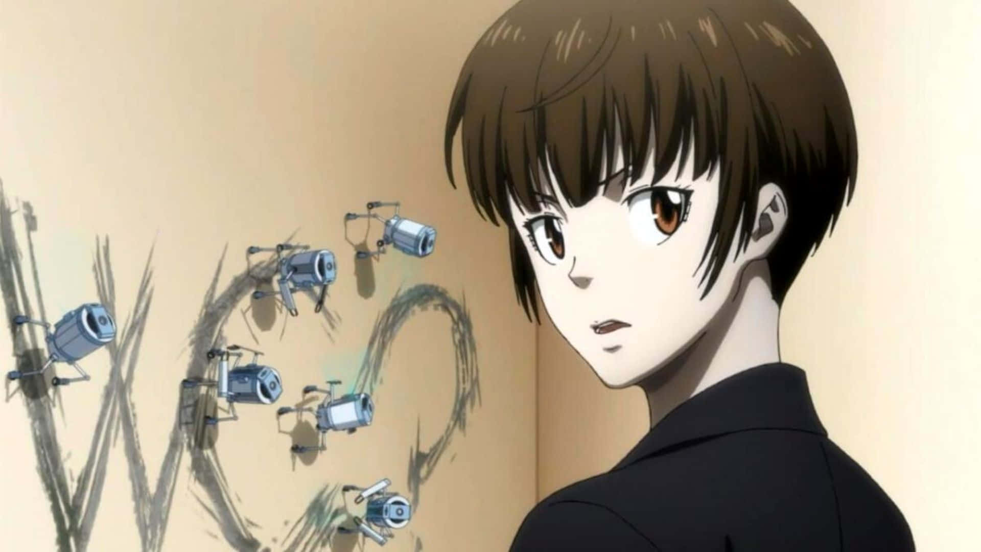 Psycho Pass, small drones, heart shape, Full HD Desktop Wallpaper