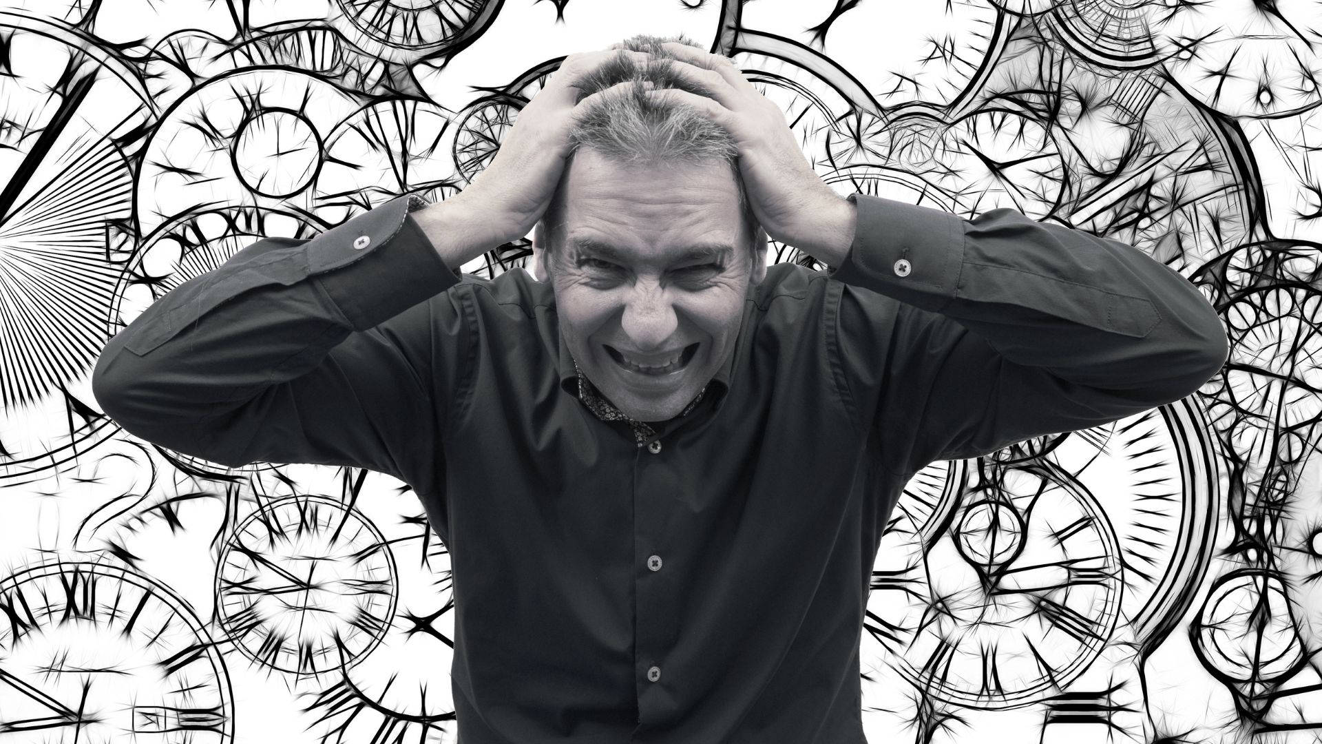 Psychology, man, dark shirt, Full HD Desktop Wallpaper