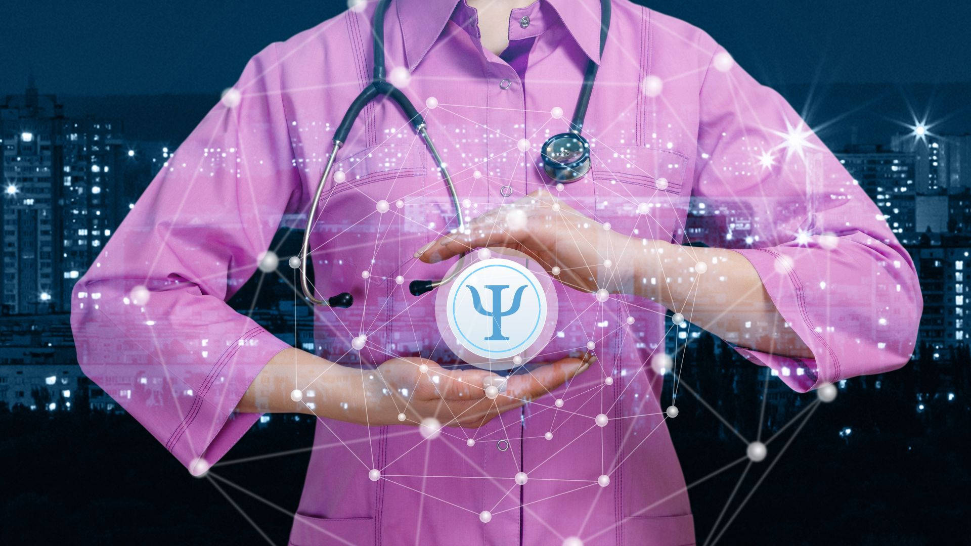Psychology, psi symbol, pink scrubs, Full HD Desktop Wallpaper