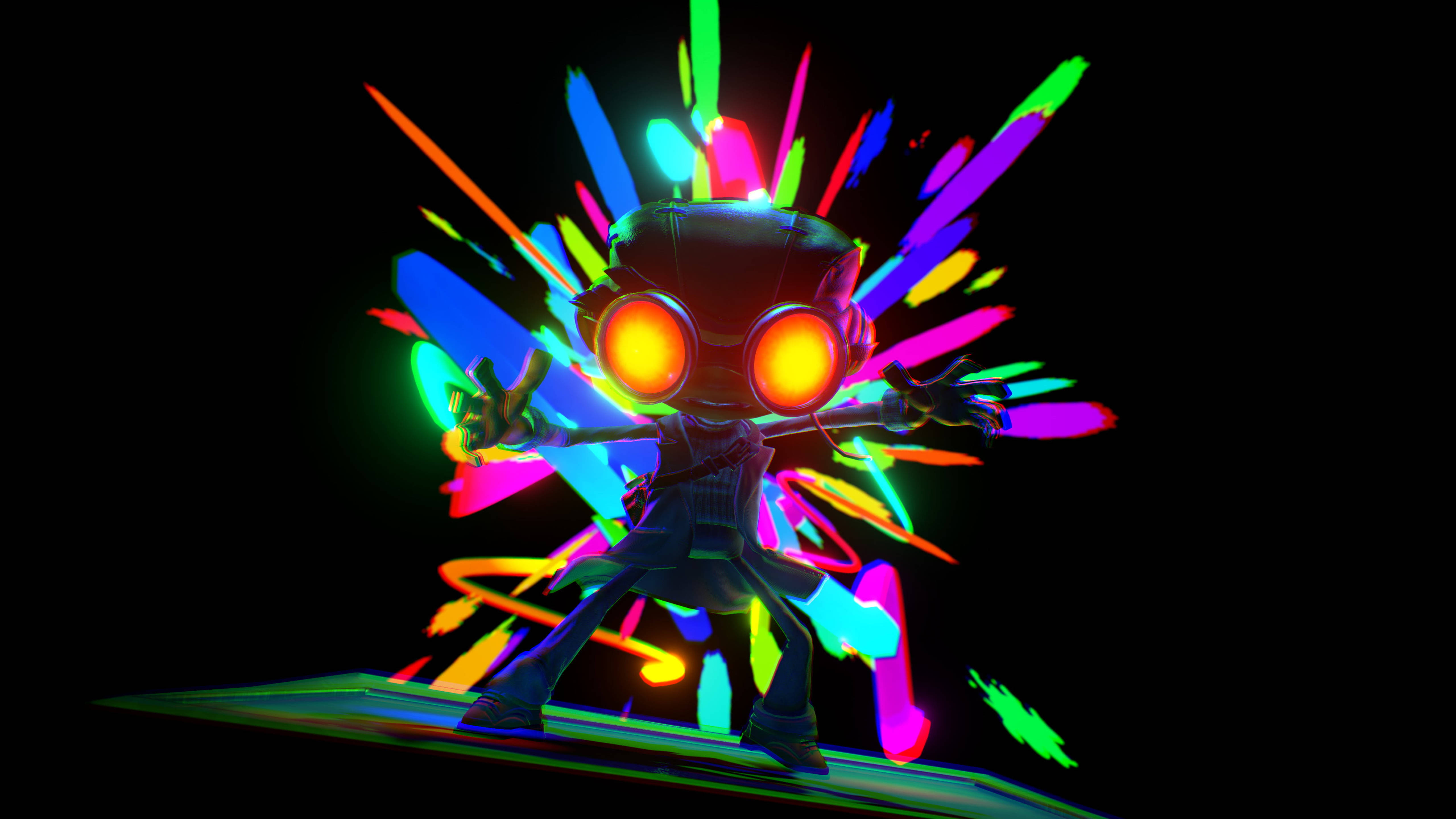 Psychonauts 2, time bubble, glowing orange eyes, 5K Desktop Wallpaper