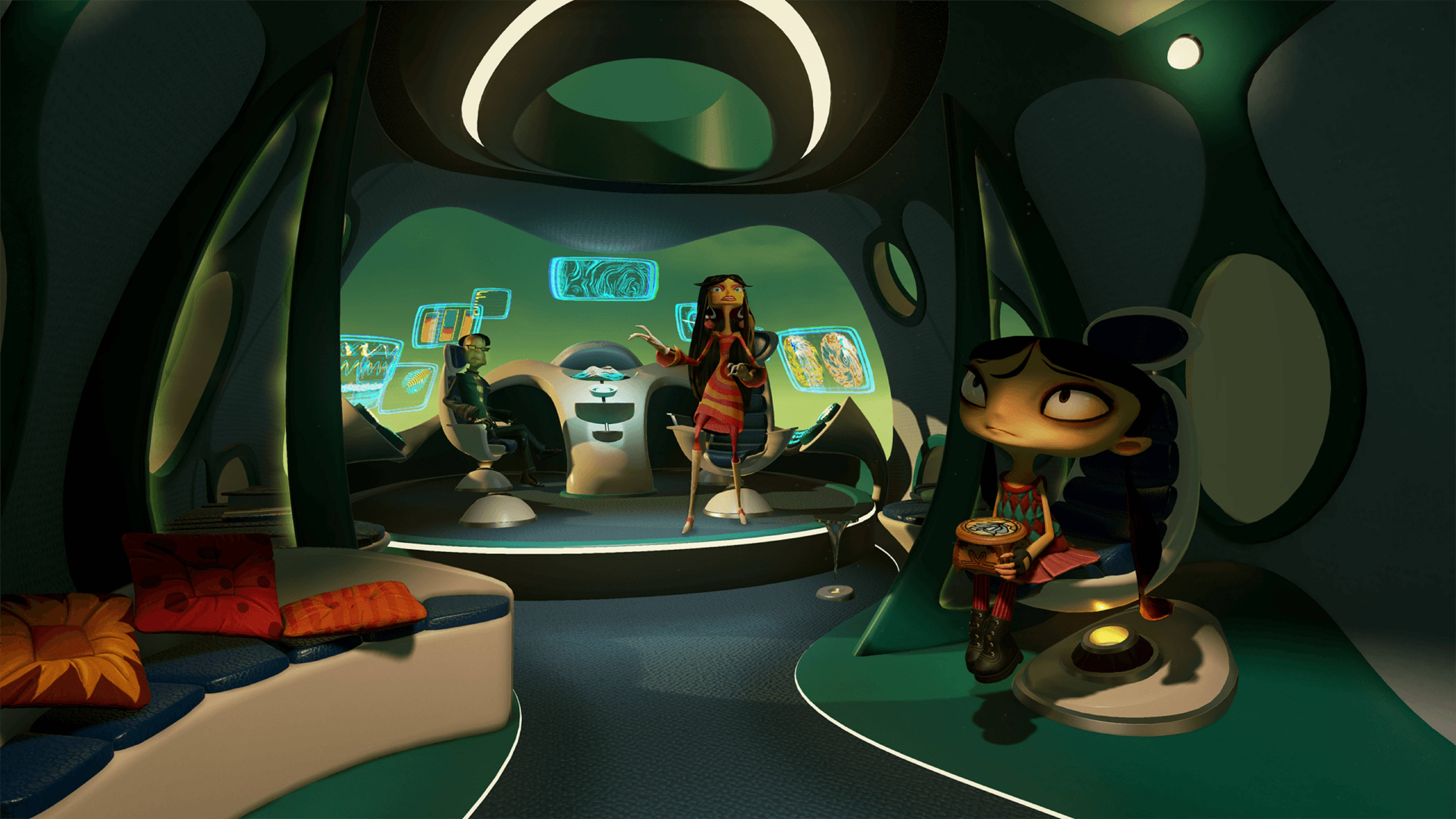 Psychonauts, Rhombus, futuristic spaceship cockpit, 5K Desktop Wallpaper