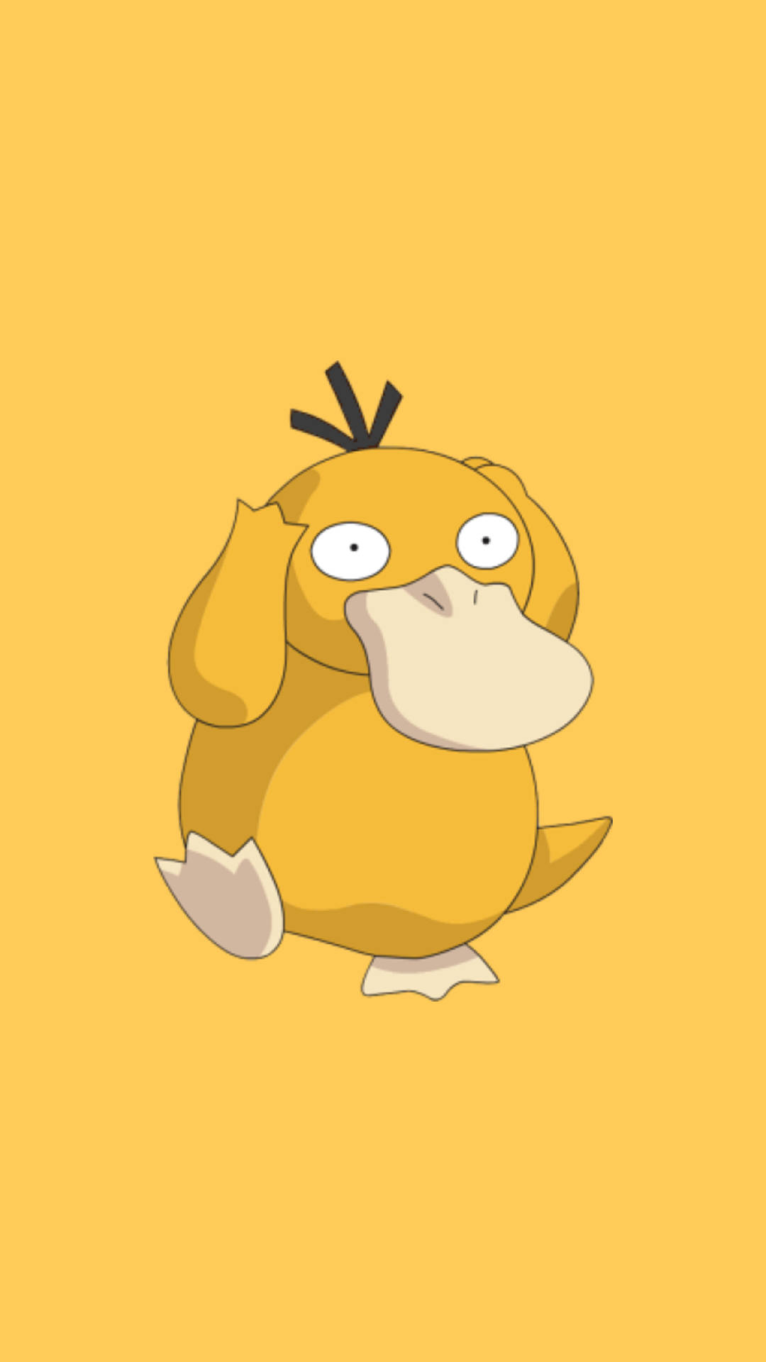 Psyduck, yellow duck-like Pokémon, big eyes, Full HD Phone Wallpaper