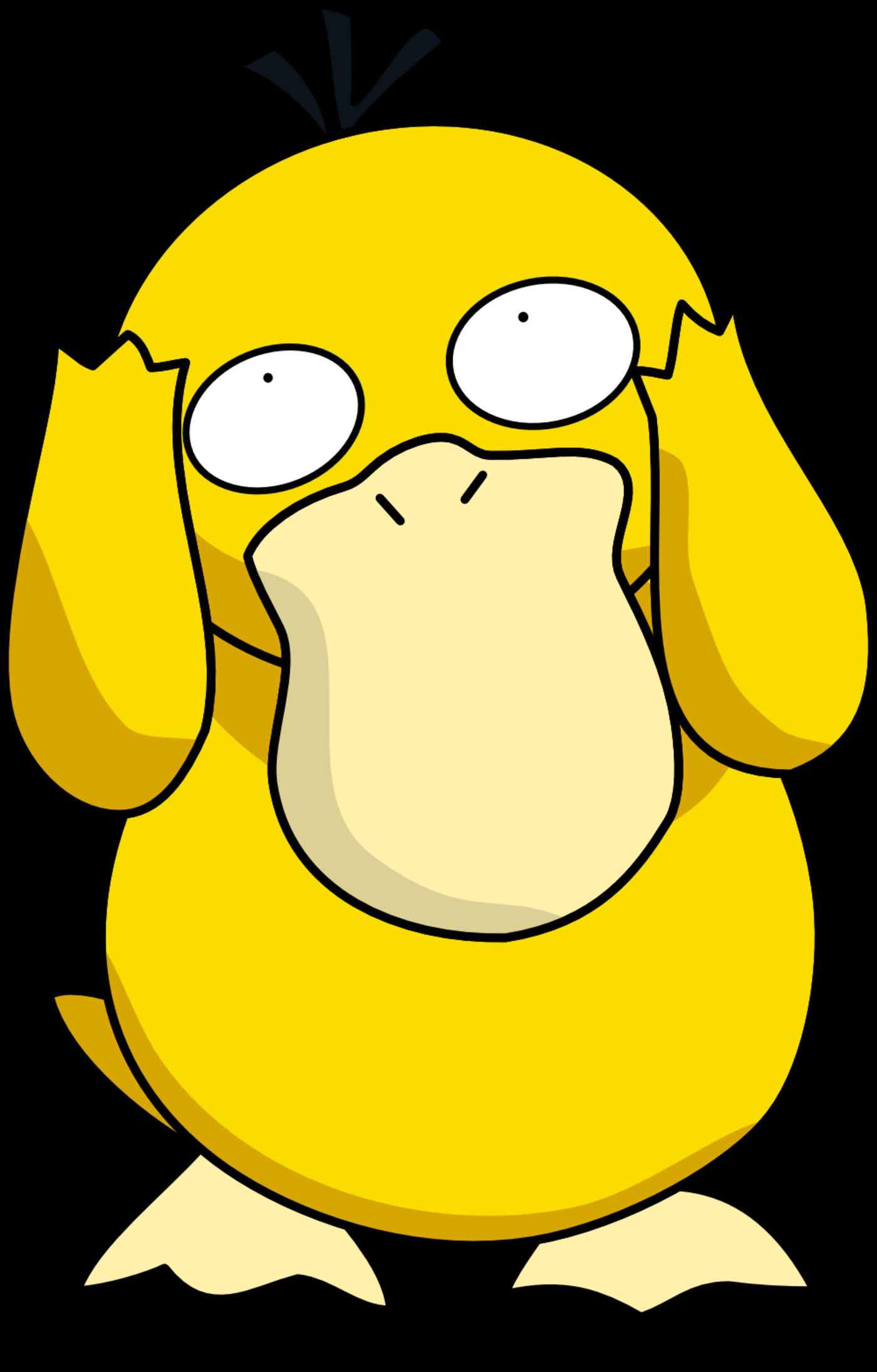 Psyduck, bright yellow, cartoon duck, Full HD Phone Wallpaper