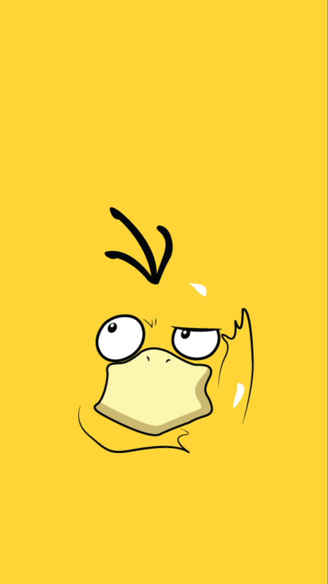Psyduck, yellow bird, angry eyes, Full HD Phone Wallpaper