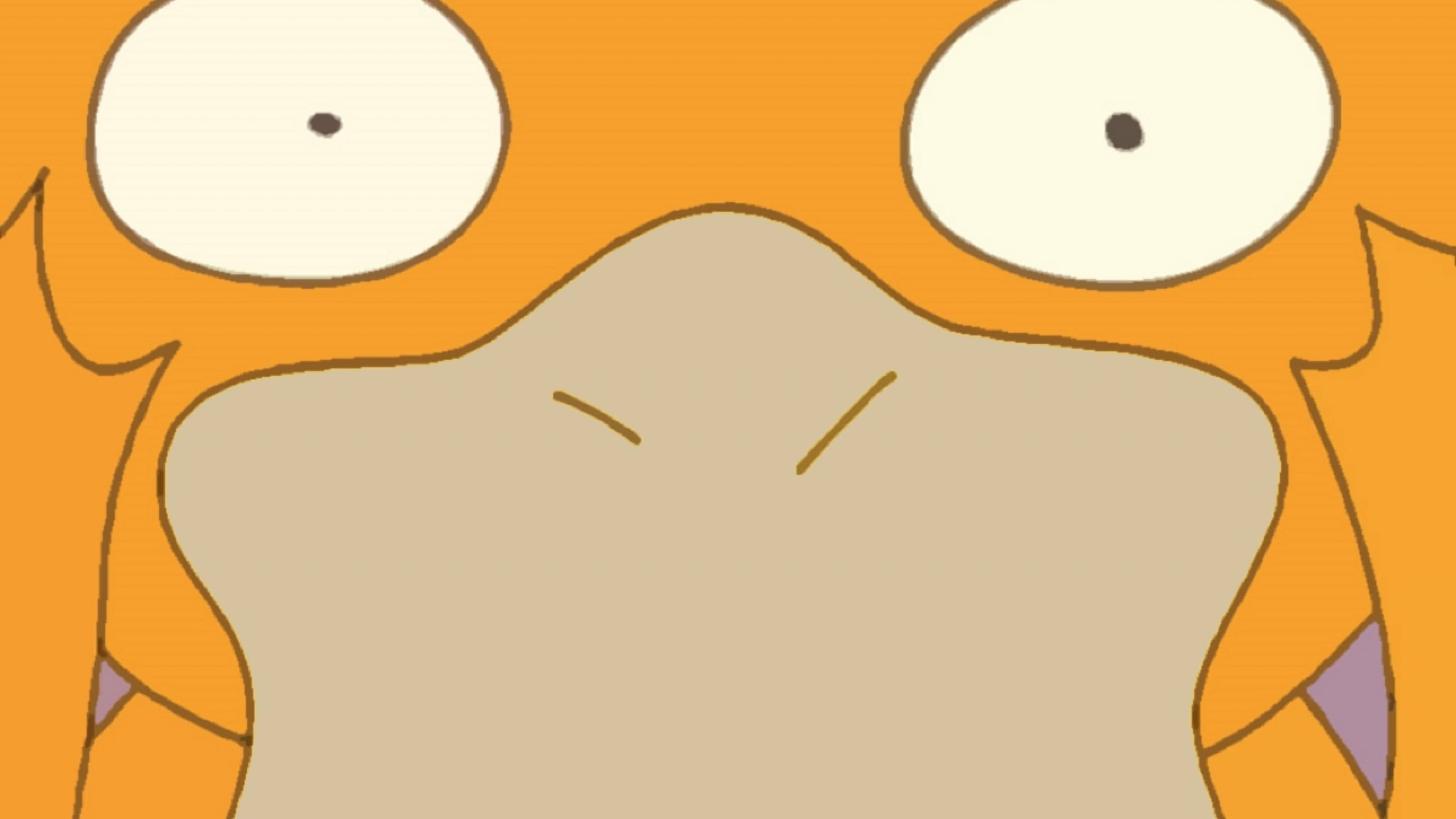 Psyduck, close up, large white eyes, 4K Desktop Wallpaper