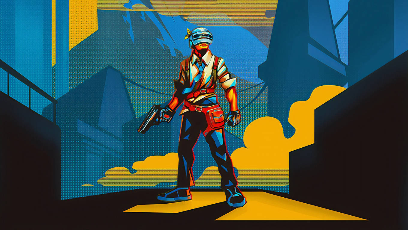 PUBG, 1366x768, futuristic soldier, HD Desktop Wallpaper