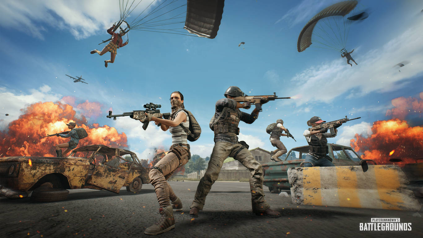 PUBG, fighting scene, combat gear, HD Desktop Wallpaper