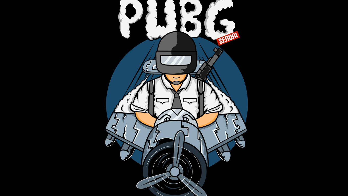 PUBG, Simpsons-Like Art, helmet and tie, HD Desktop Wallpaper