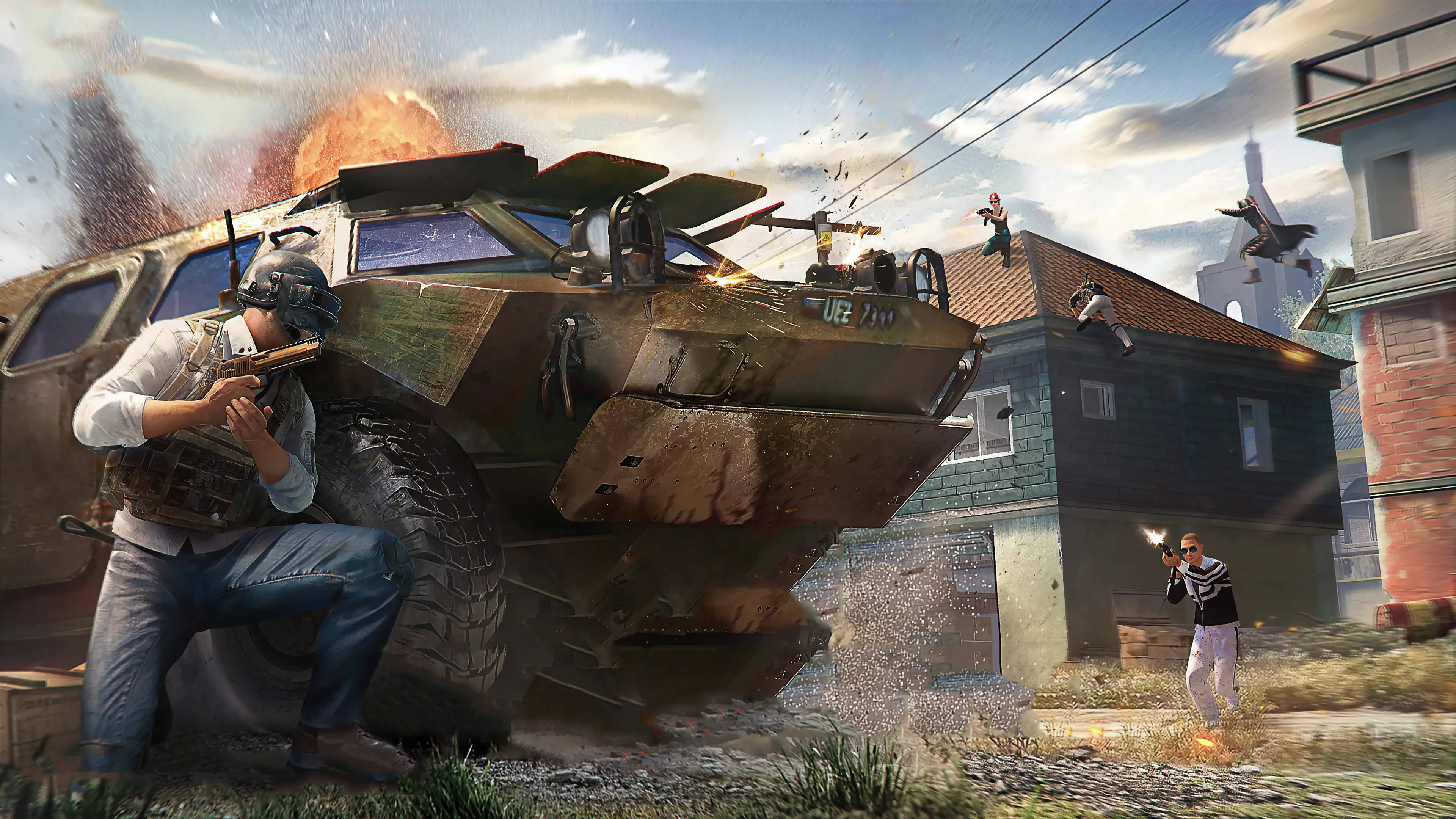 PUBG, 1440p, urban battle, 4K Desktop Wallpaper
