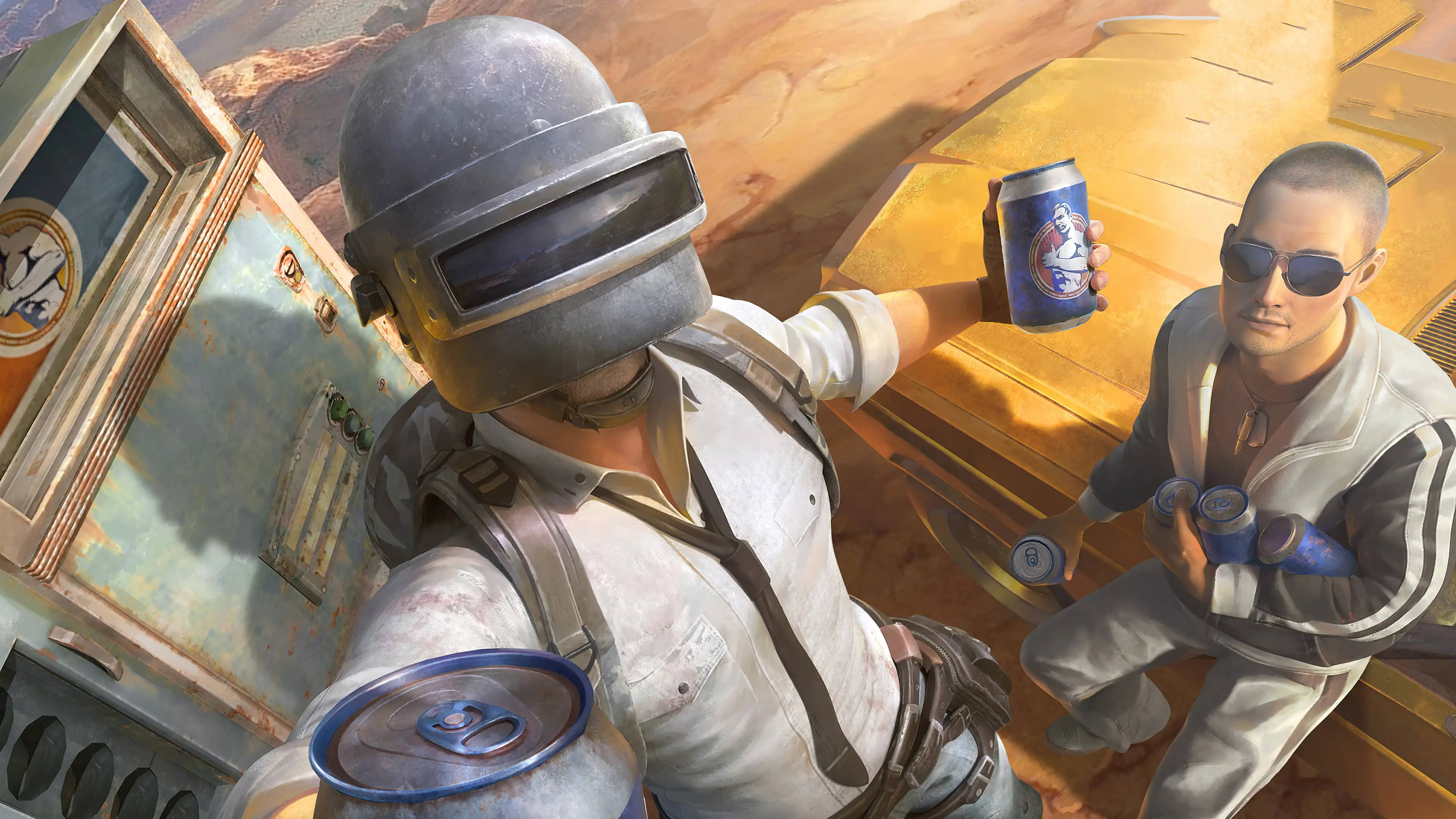 PUBG, 2560x1440, desert setting, 4K Desktop Wallpaper