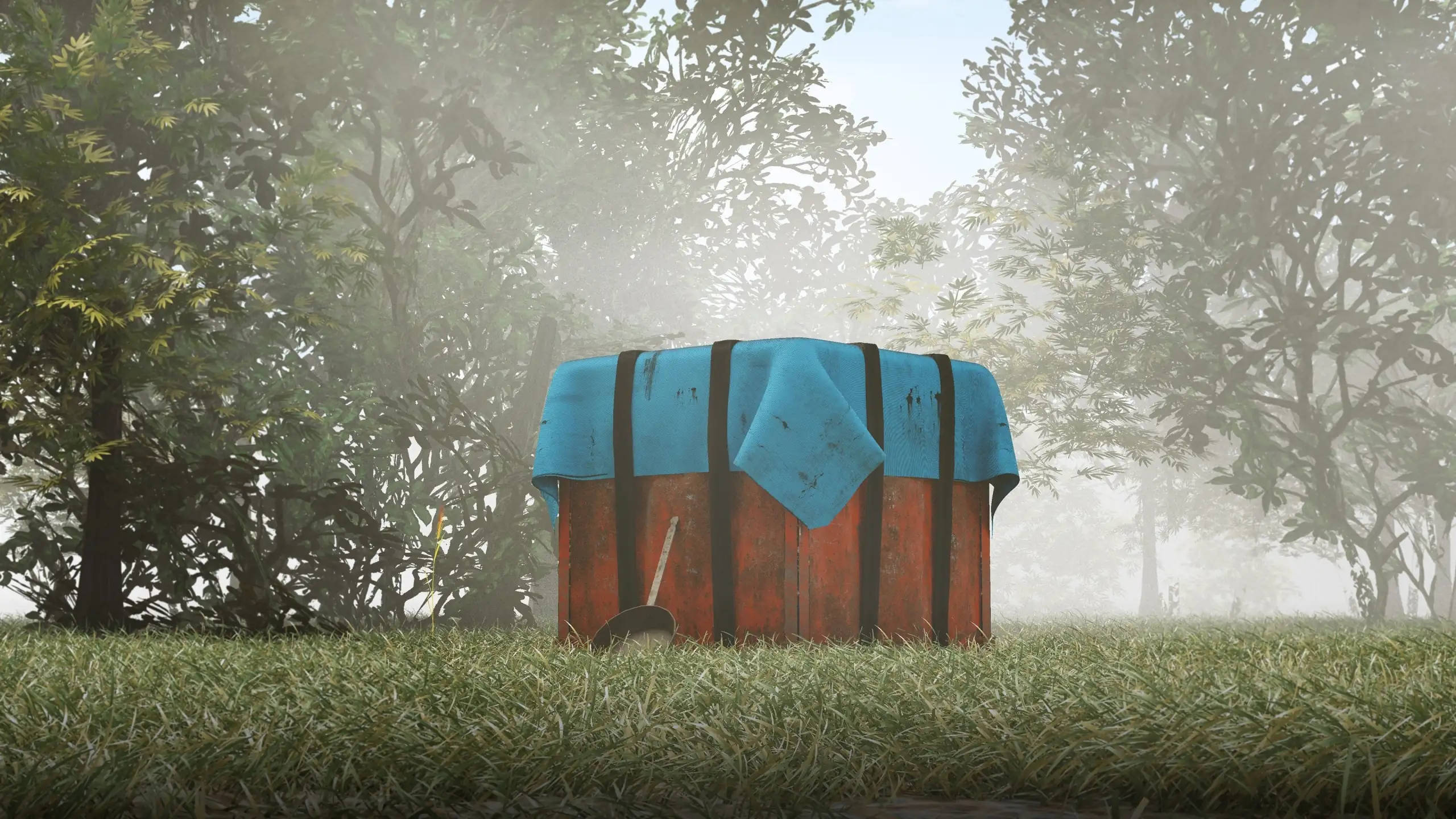 PUBG, 2560x1440, wooden chest, 2K Desktop Wallpaper