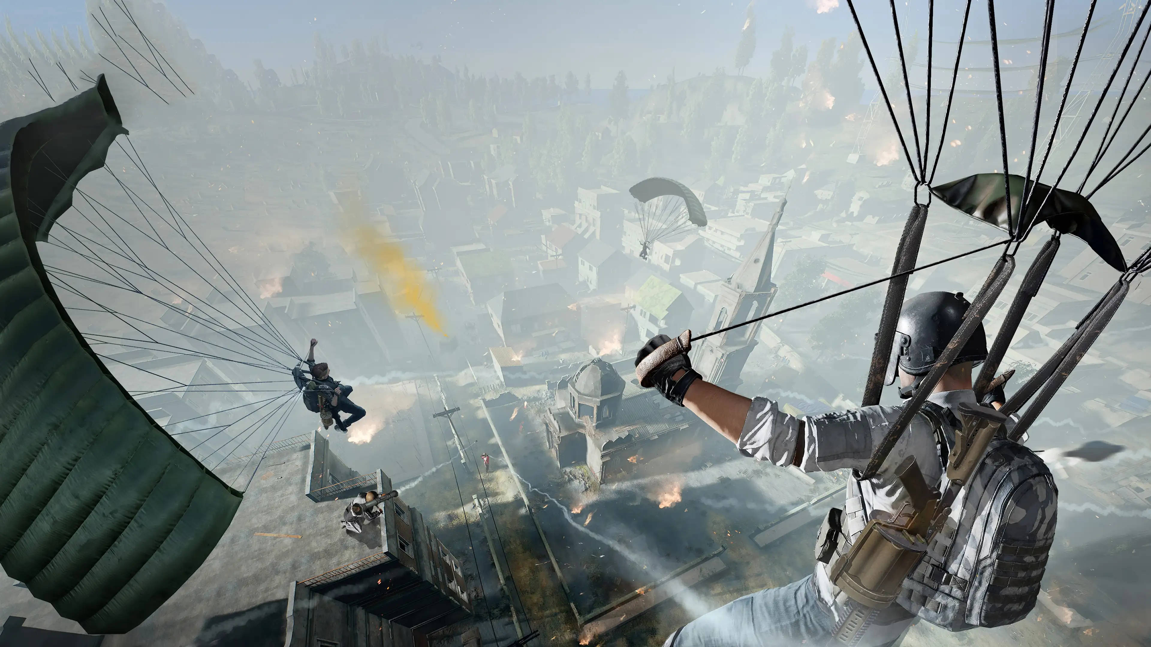 PUBG, 1440p, town, 4K Desktop Wallpaper