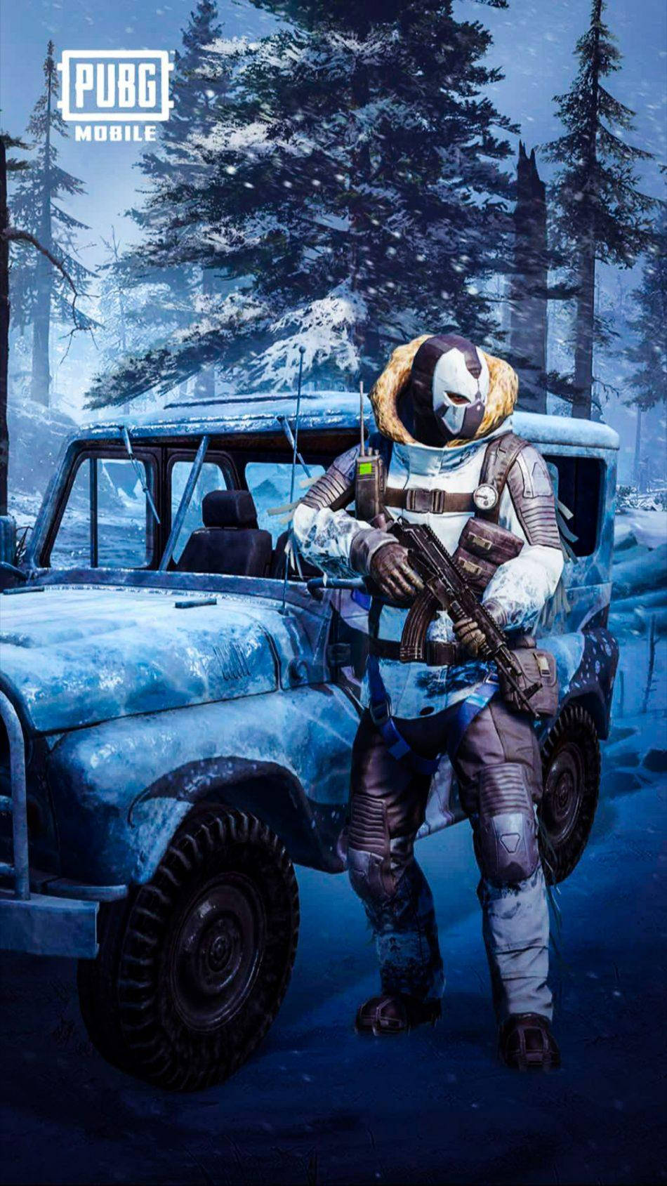 PUBG 2020, winter combat, snow-covered jeep, HD Phone Wallpaper