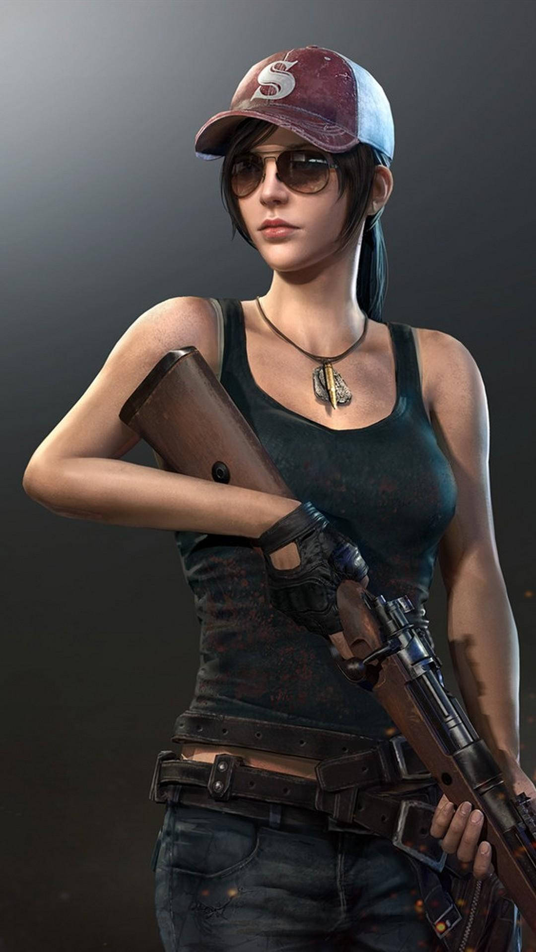 PUBG 2020, bolt action rifle, female soldier, Full HD Phone Wallpaper