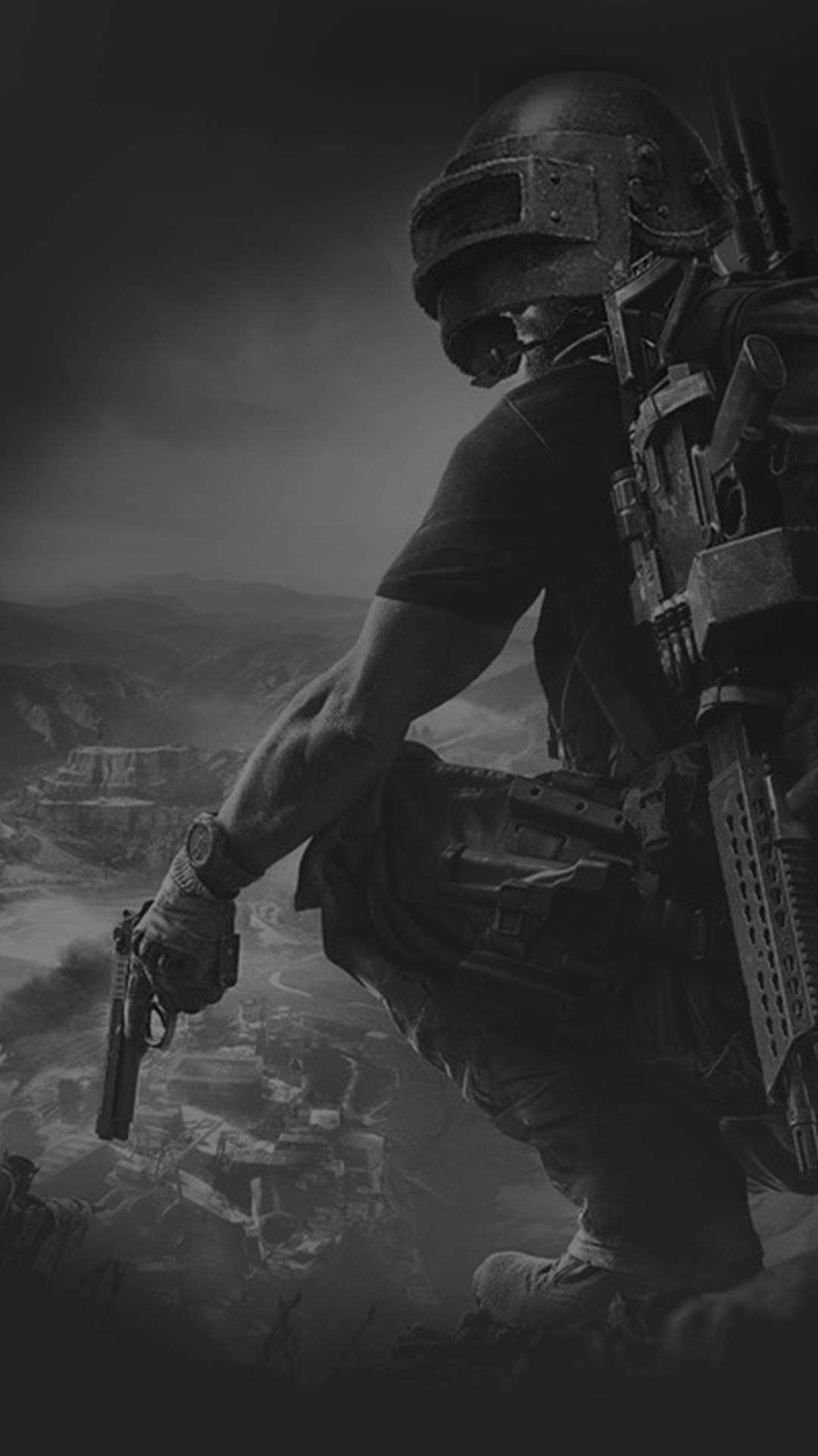 PUBG 2020, tactical gear, cliff, Full HD Phone Wallpaper