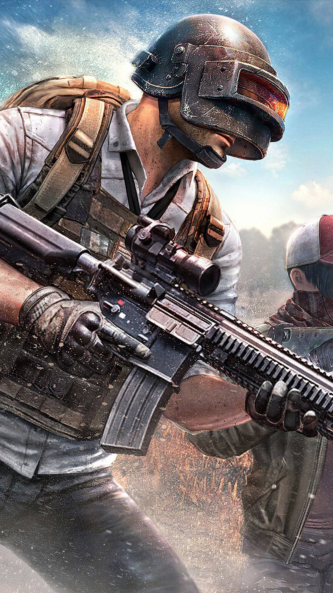 PUBG Man, tactical gear, helmet, Full HD Phone Wallpaper