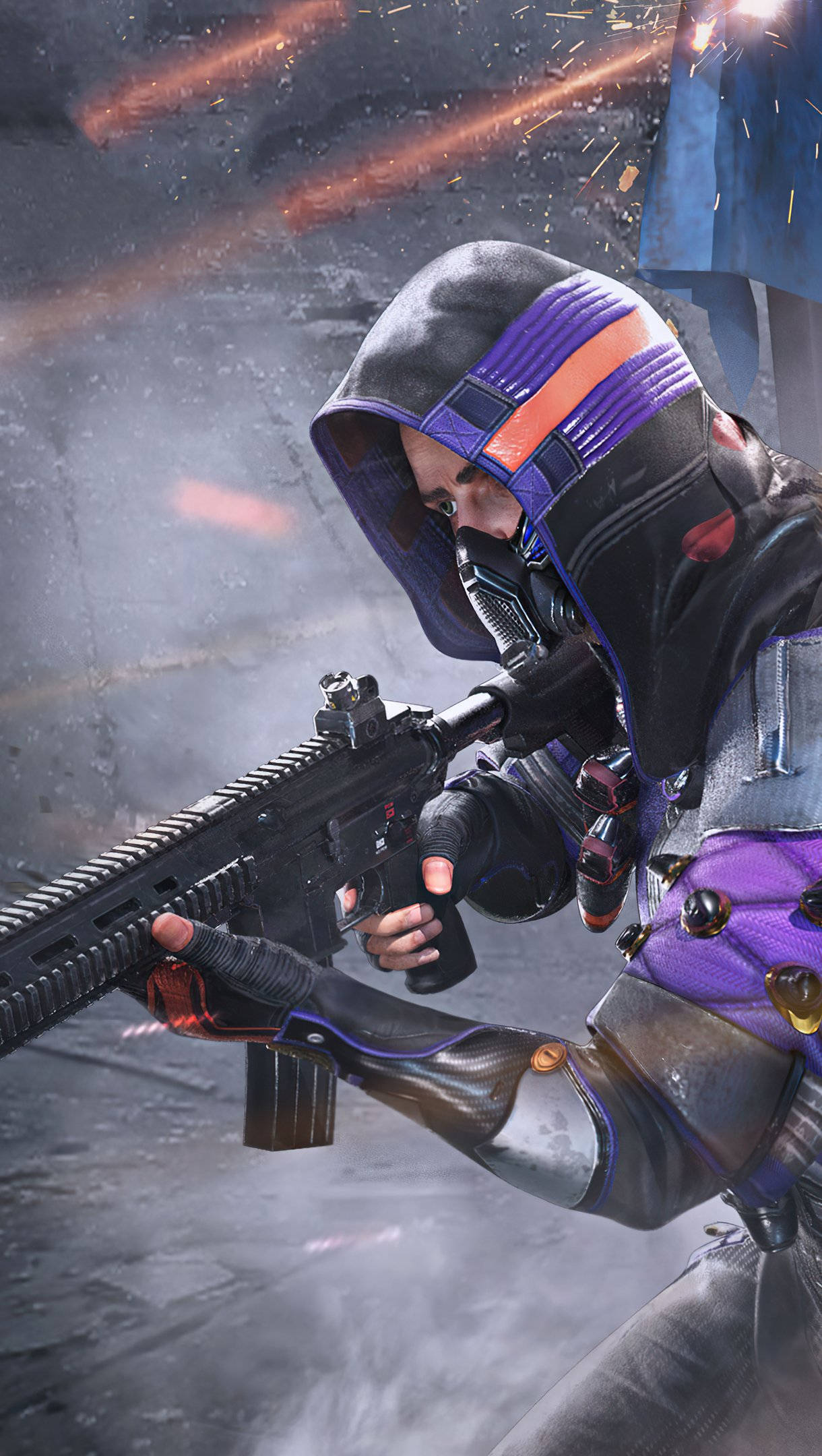 PUBG, purple, black, Full HD Phone Wallpaper