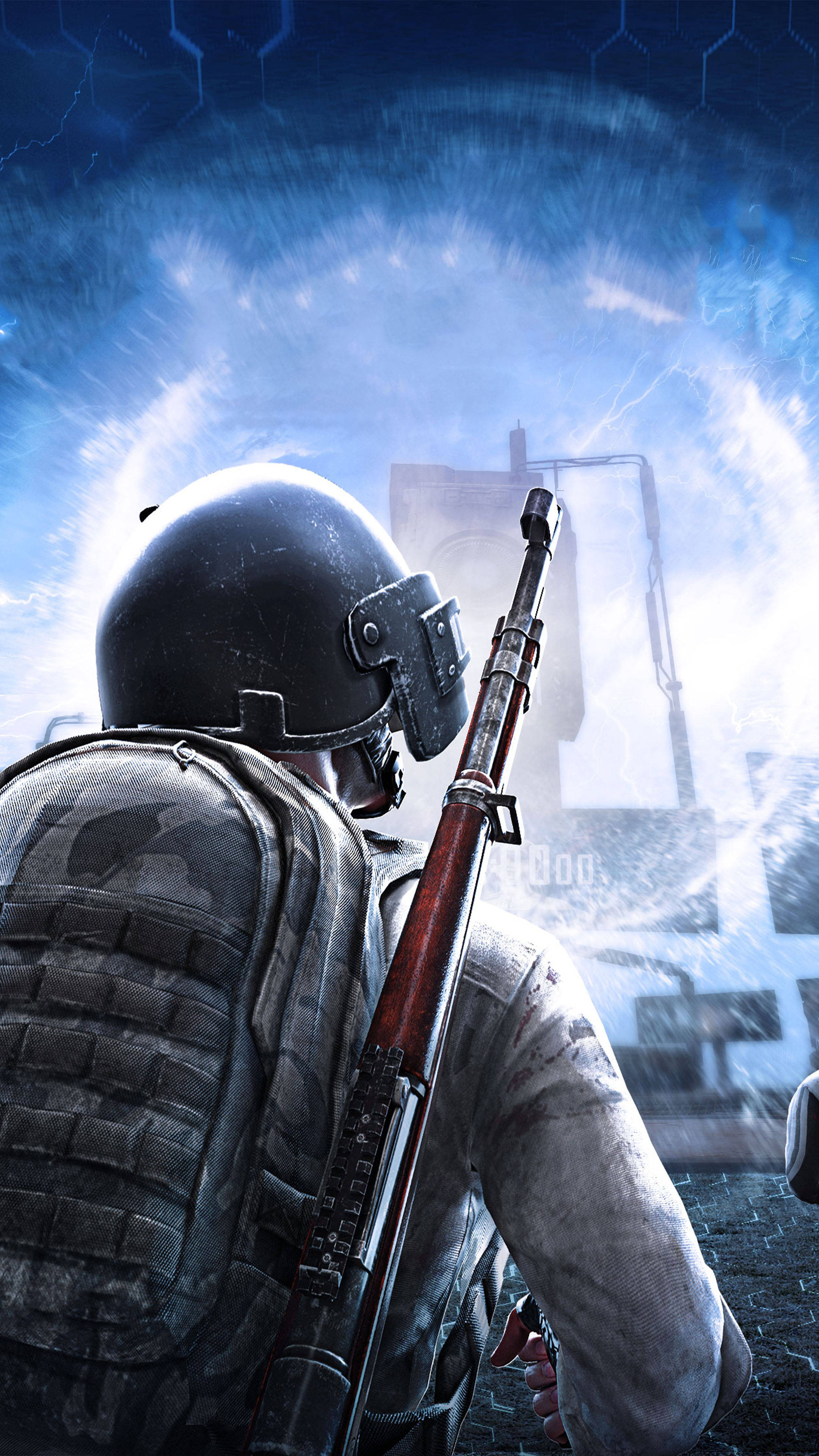 PUBG, tactical gear, rifle, 4K Phone Wallpaper
