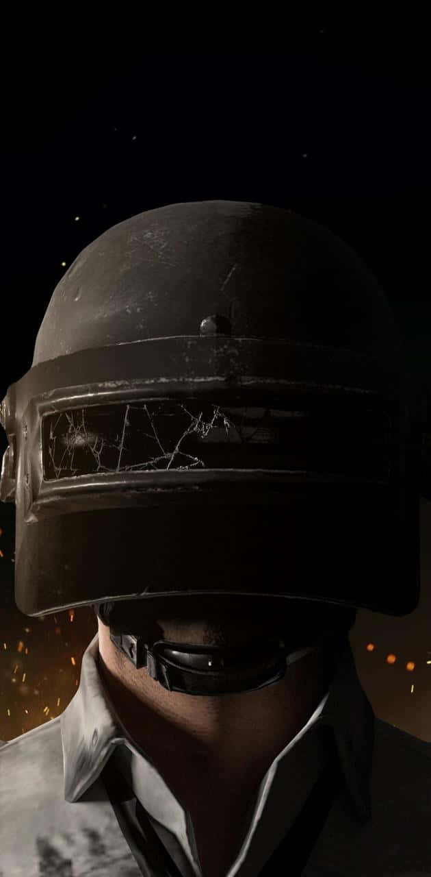 Pubg Android, cracked helmet, soldier, HD Phone Wallpaper