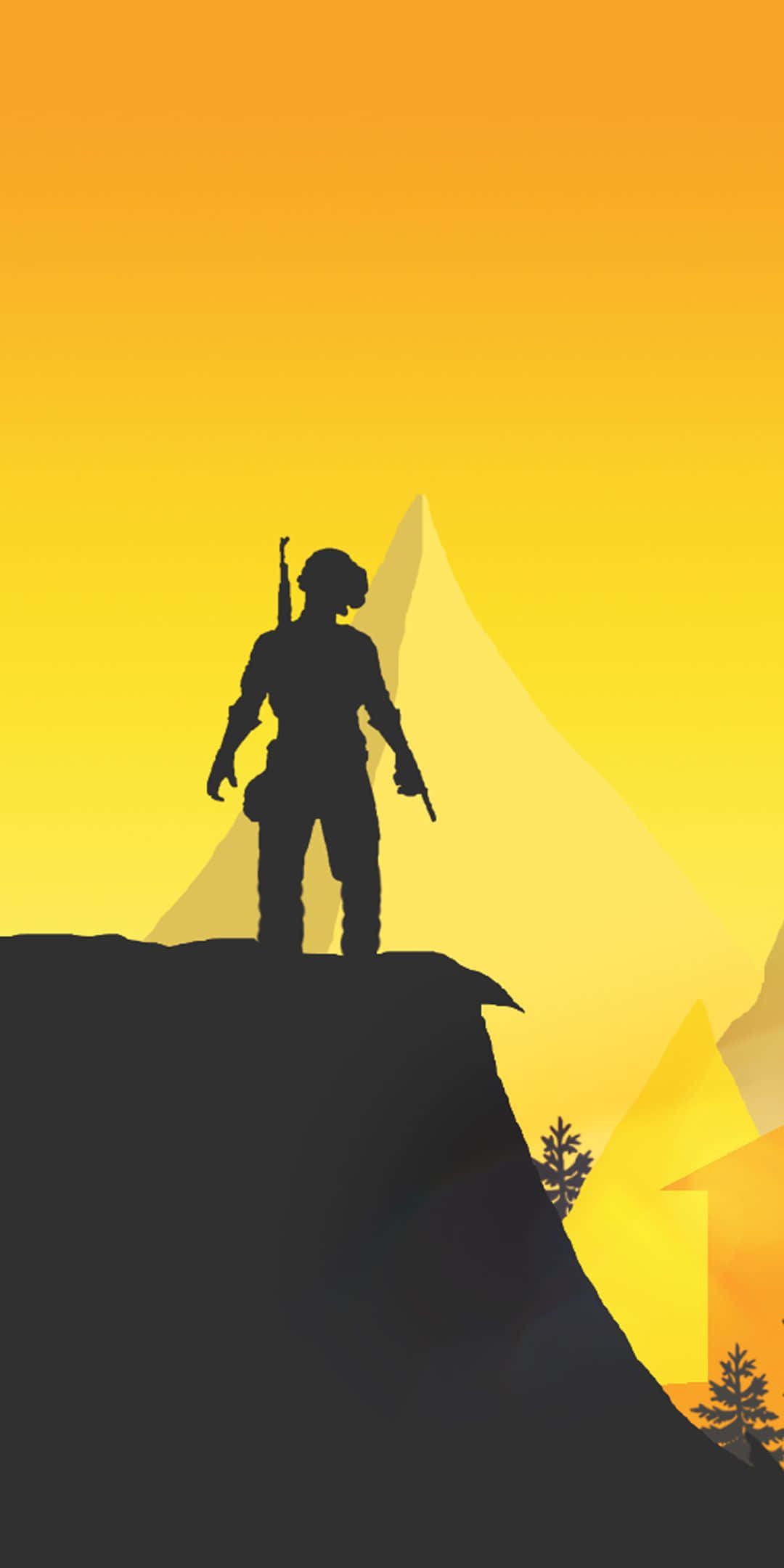 Pubg Android, silhouette, soldier, Full HD Phone Wallpaper