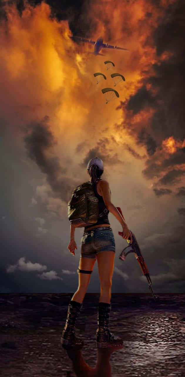 Pubg Android, rifle, backpack, HD Phone Wallpaper
