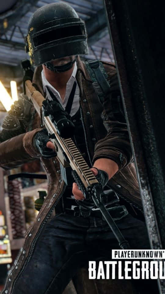 Pubg Android, helmet, scar gun, SD Phone Wallpaper