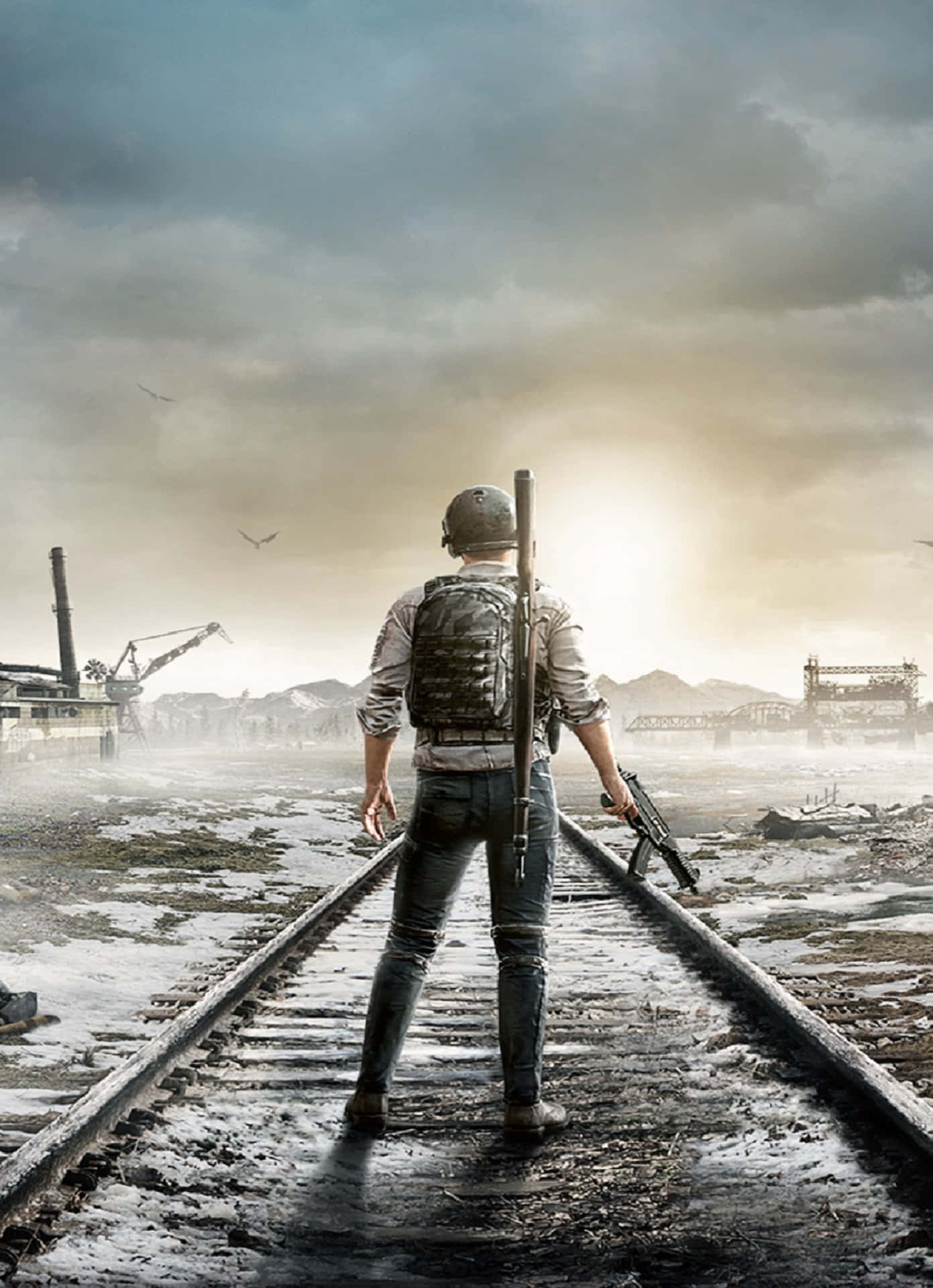 PUBG Android, helmet, backpack, Full HD Phone Wallpaper