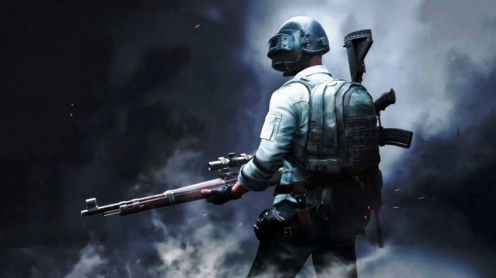 Armed Mascot PUBG Banner, tactical gear, rifle, SD Desktop Wallpaper
