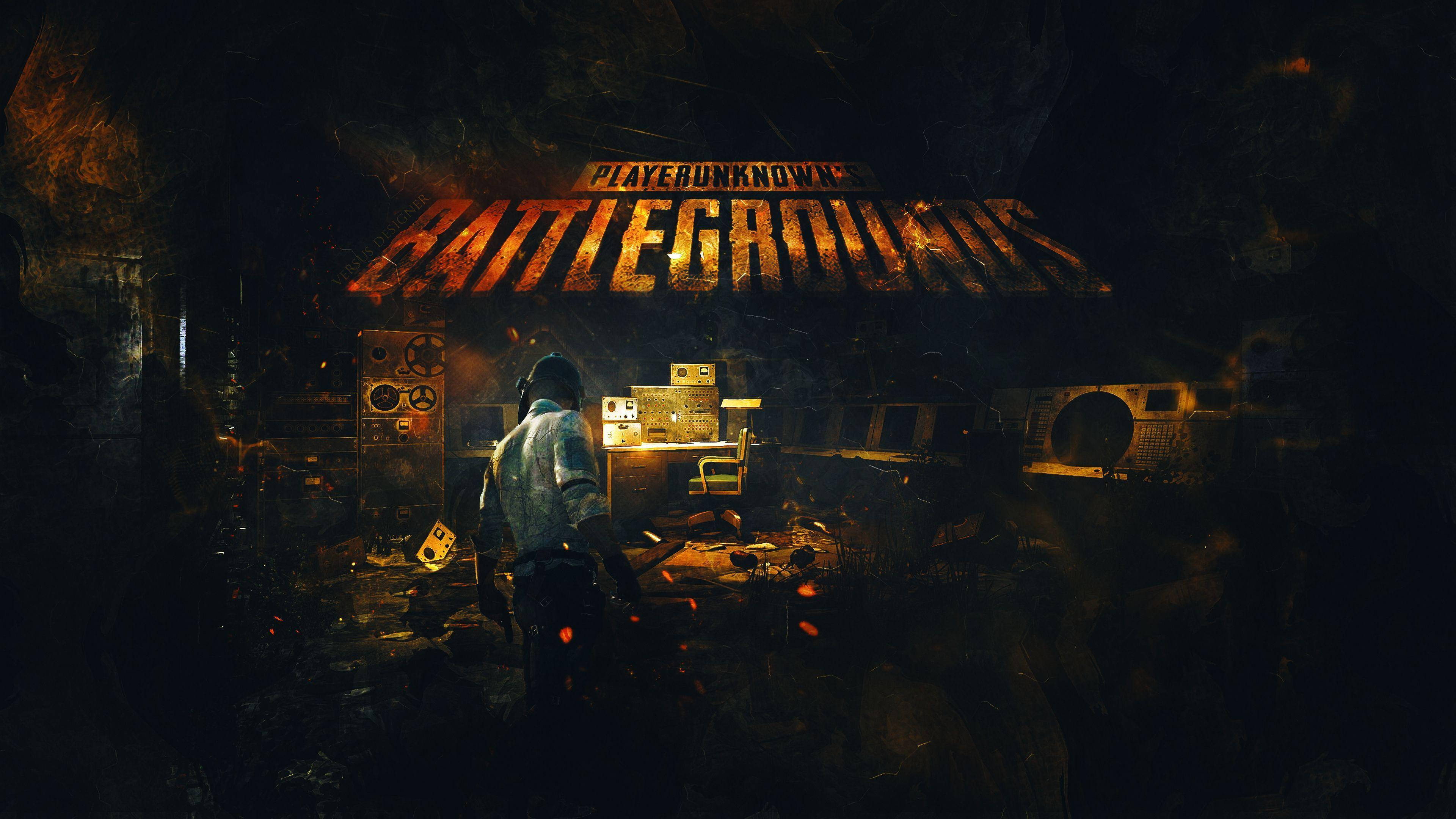 PUBG 2020, abandoned control room, dimly lit, 4K Desktop Wallpaper