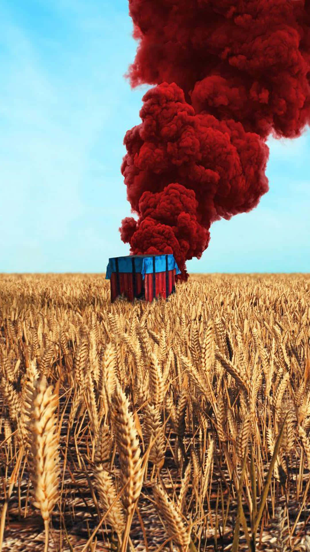 PUBG, iPhone, red airdrop, Full HD Phone Wallpaper