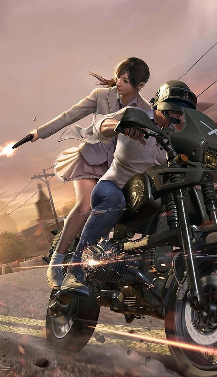 PUBG, iPhone, motorcycle, HD Phone Wallpaper