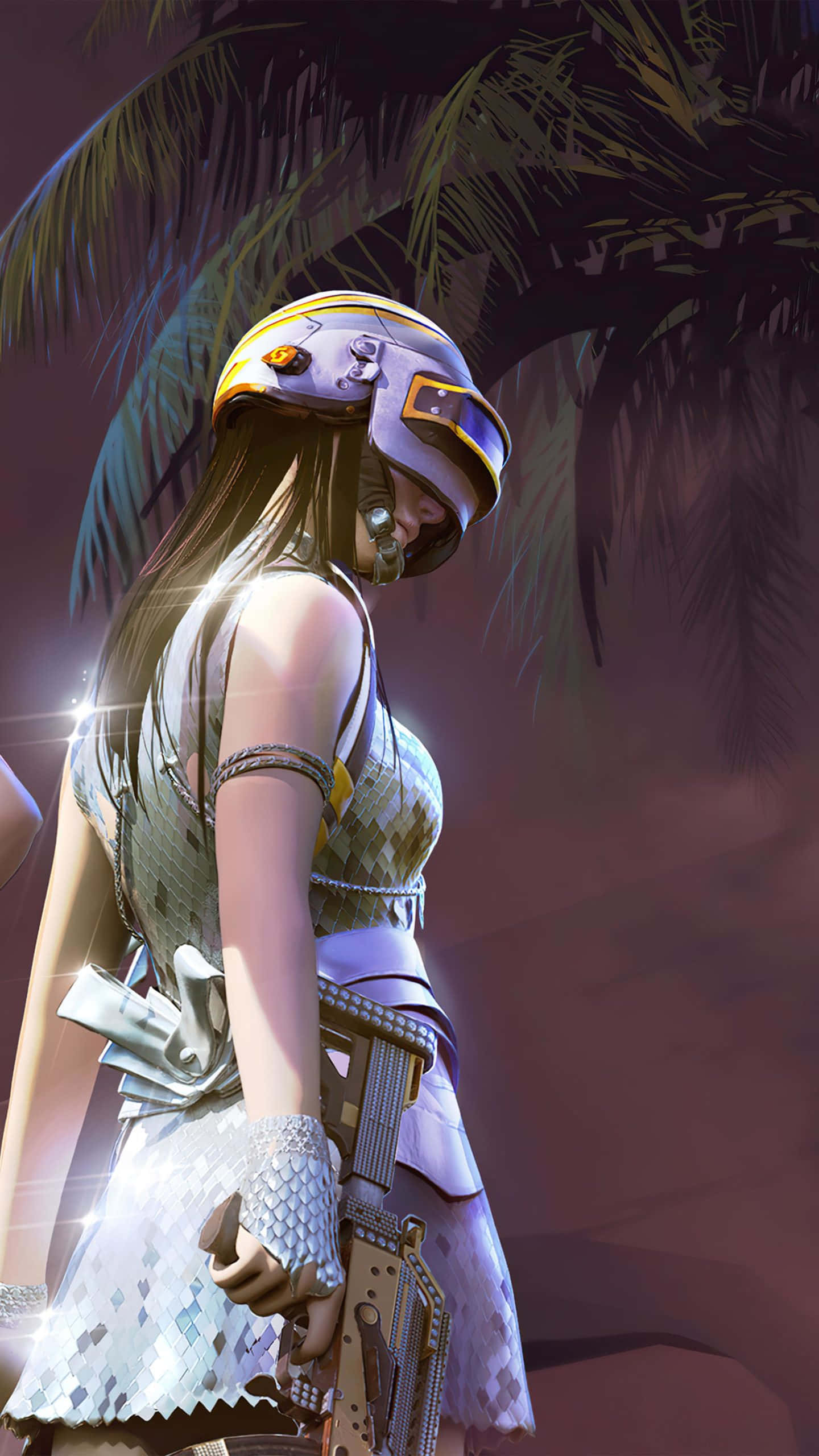 PUBG, female soldier, futuristic helmet, 2K Phone Wallpaper