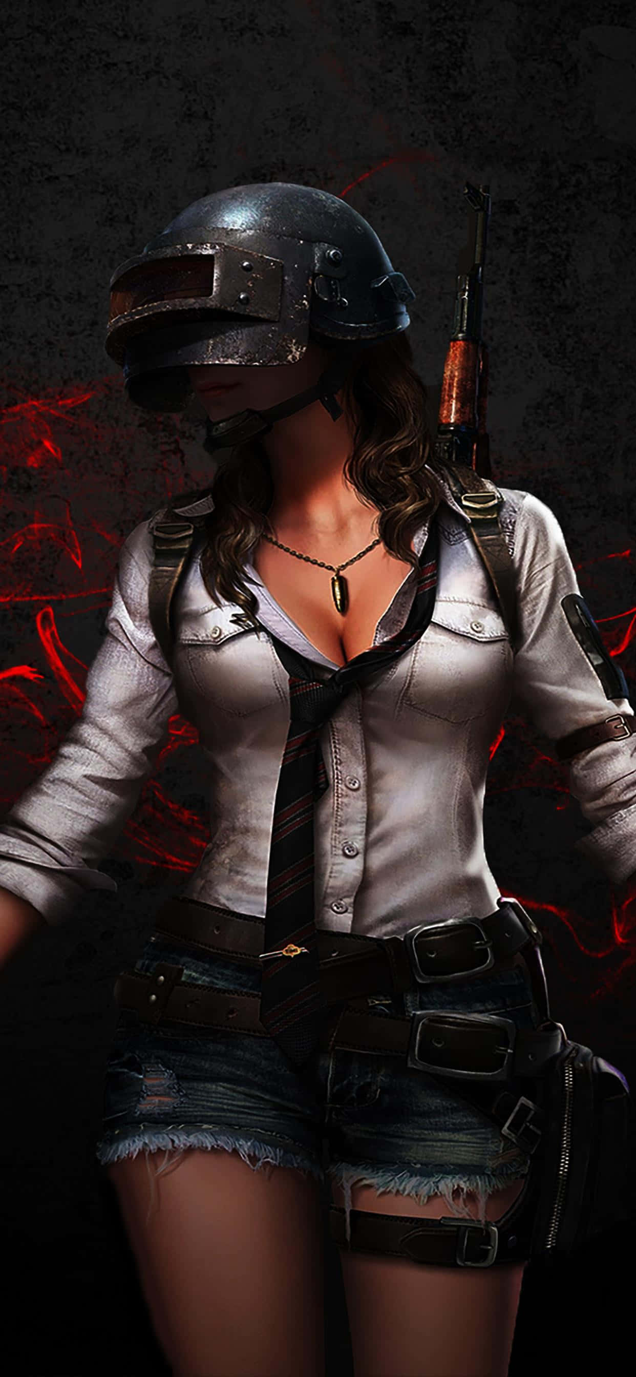 PUBG, iPhone, Girl Player Skin, 2K Phone Wallpaper