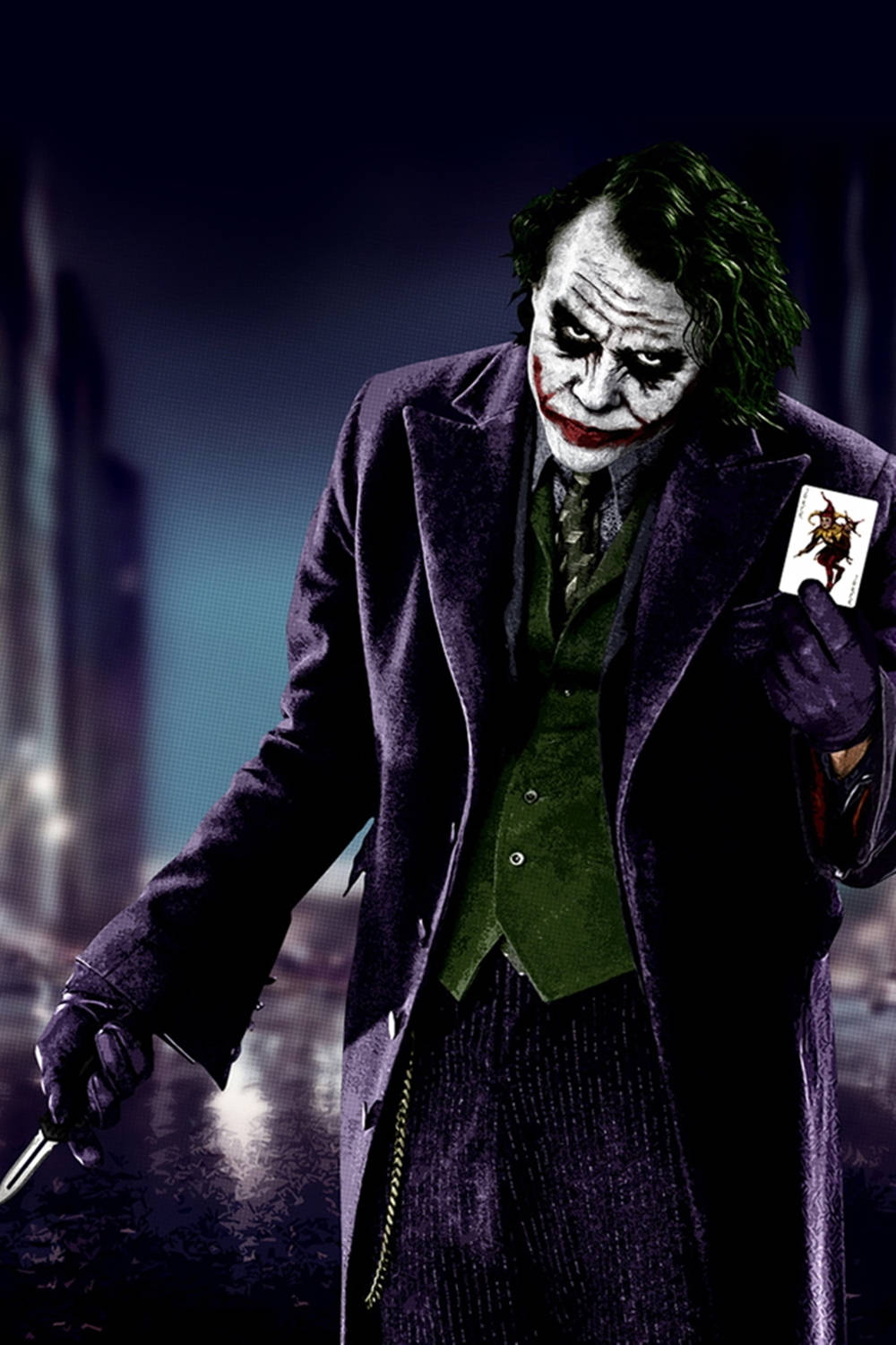 The Joker, purple coat, green vest, HD Phone Wallpaper