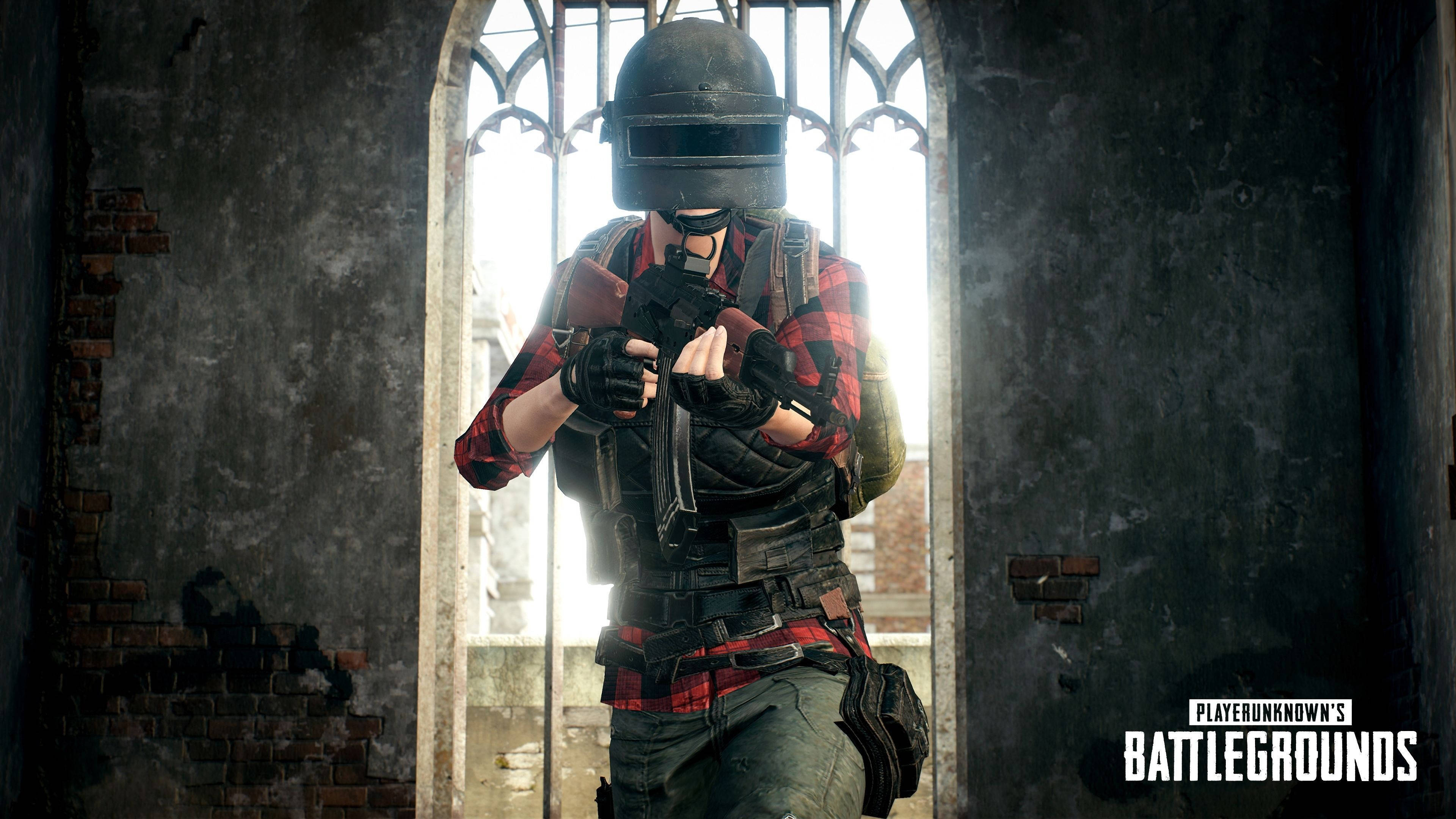 PUBG Lite, mobile player, rifle, 4K Desktop Wallpaper