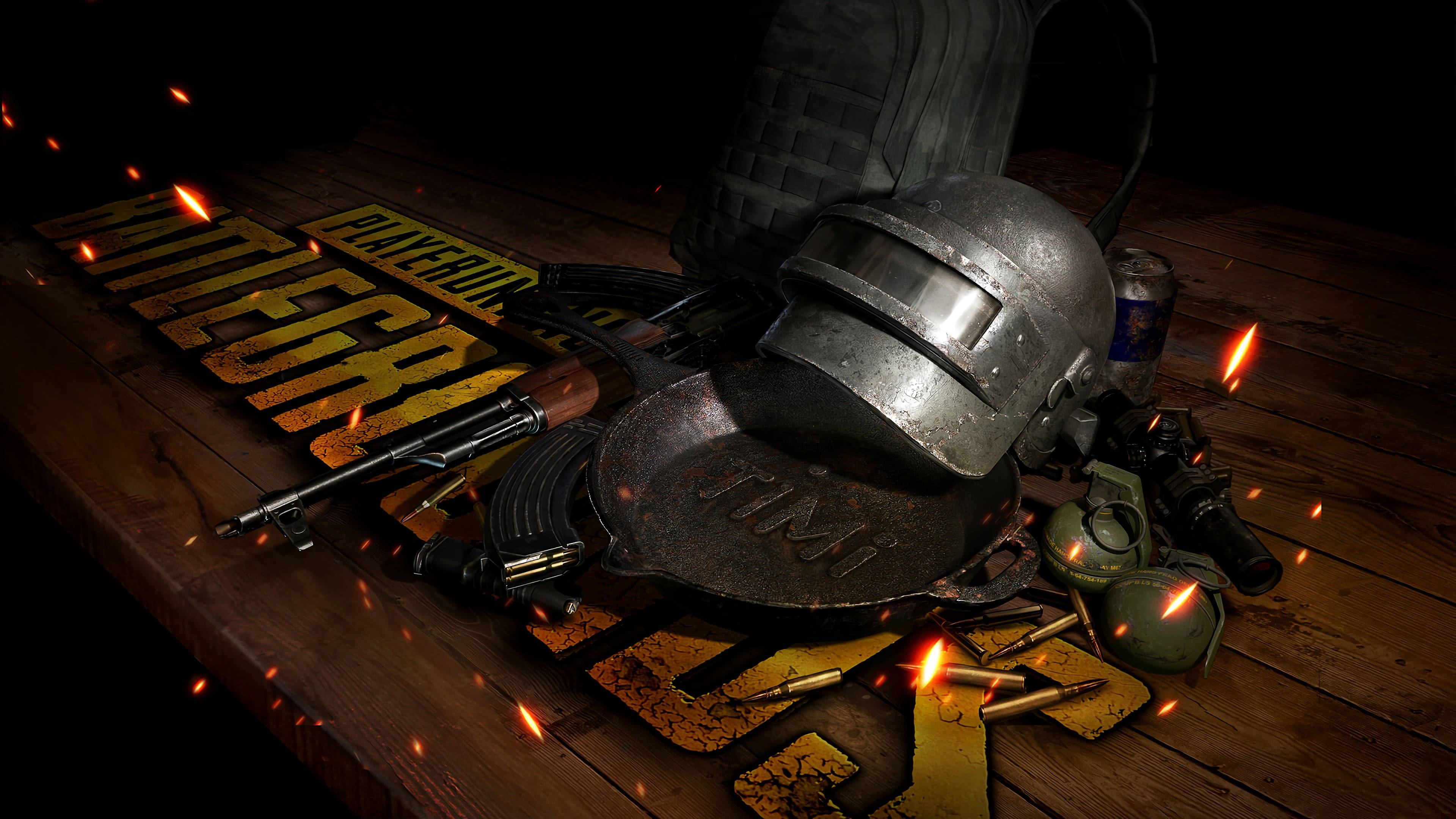 PUBG Lite, mobile game, helmet, 4K Desktop Wallpaper