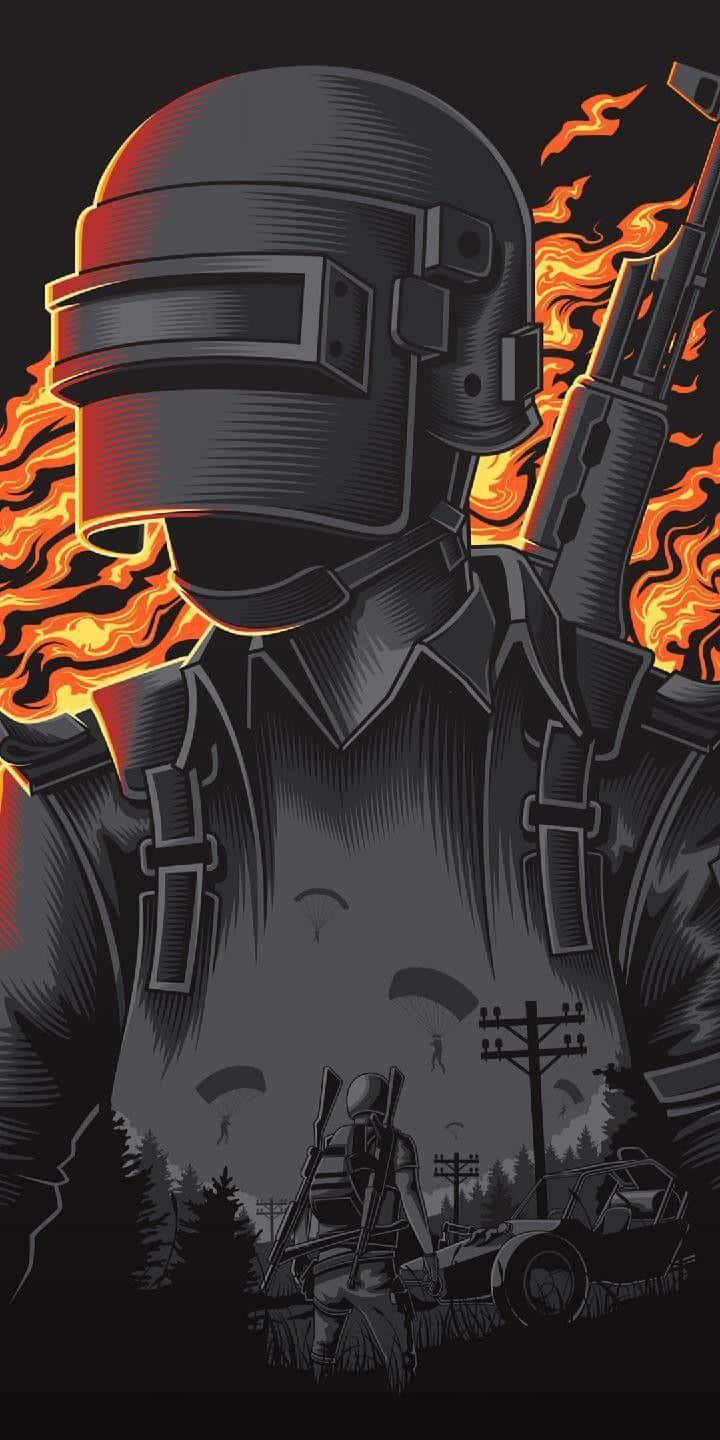 PUBG, iPhone, stylized soldier, HD Phone Wallpaper