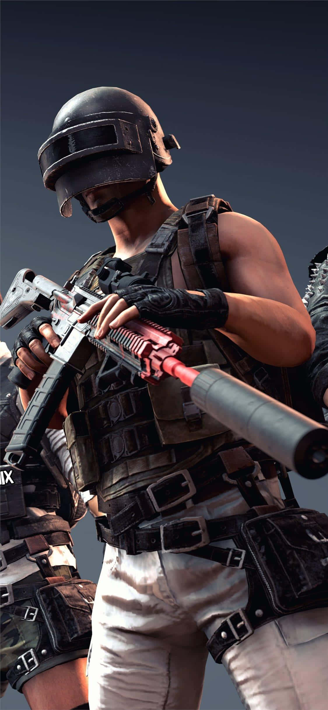 Player, Black And Red Rifle, tactical gear, Full HD Phone Wallpaper
