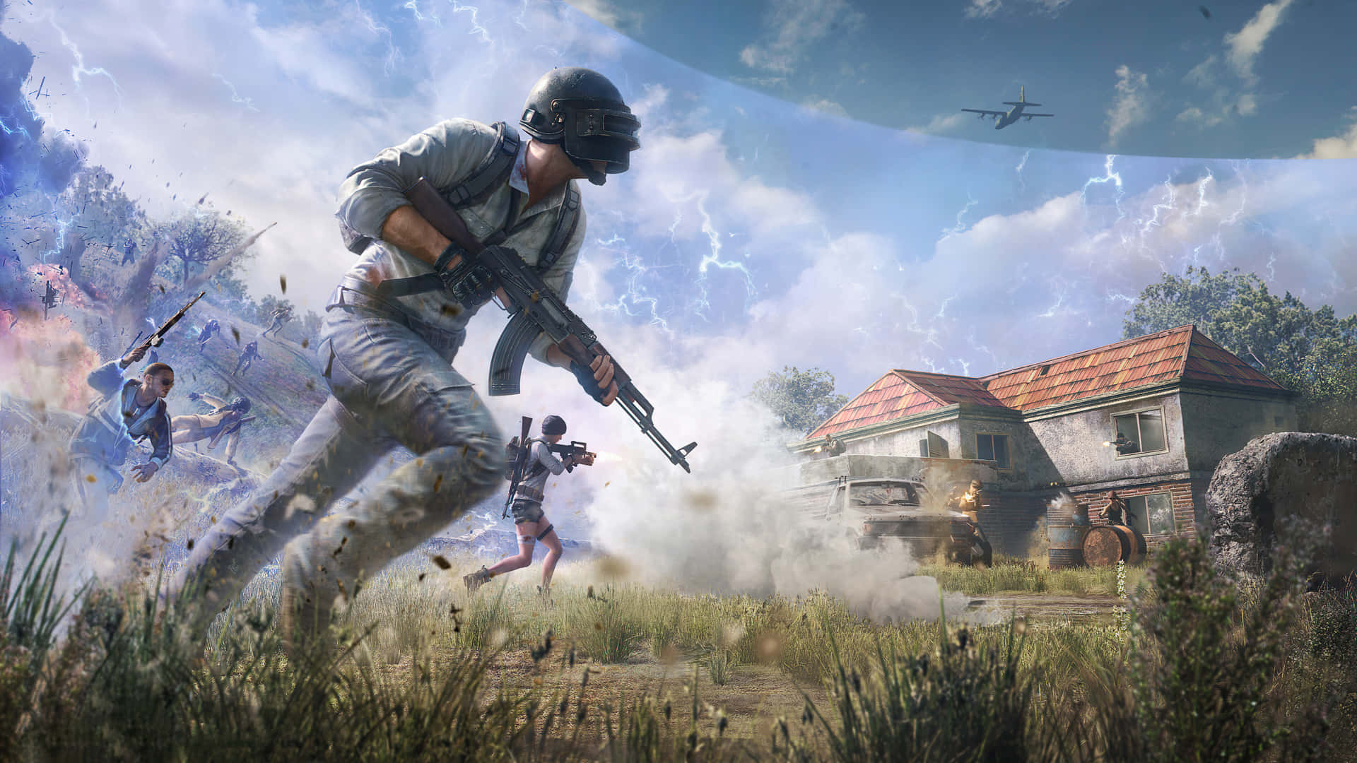 PUBG, 1920x1080, grassy field, Full HD Desktop Wallpaper