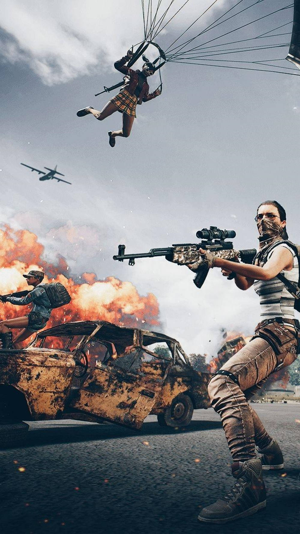 PUBG Lite, woman gamer, combat gear, HD Phone Wallpaper