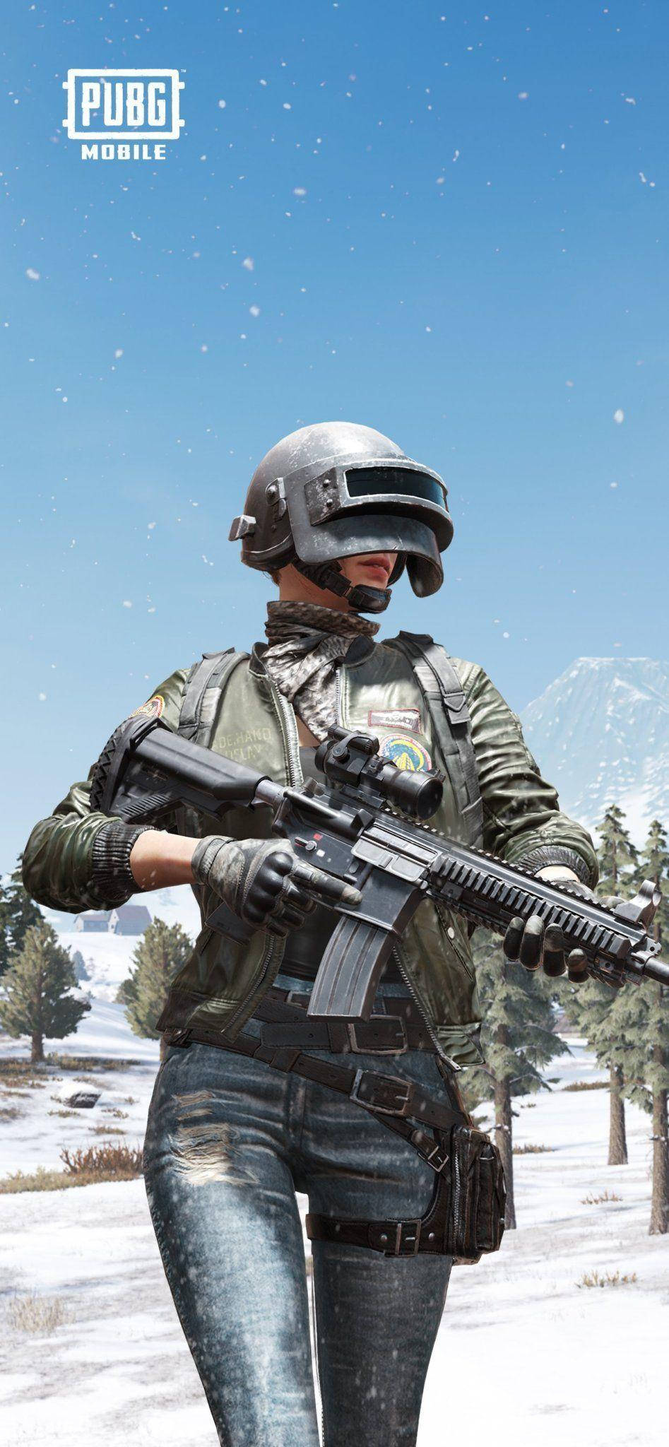 PUBG Lite, snow season, soldier, Full HD Phone Wallpaper