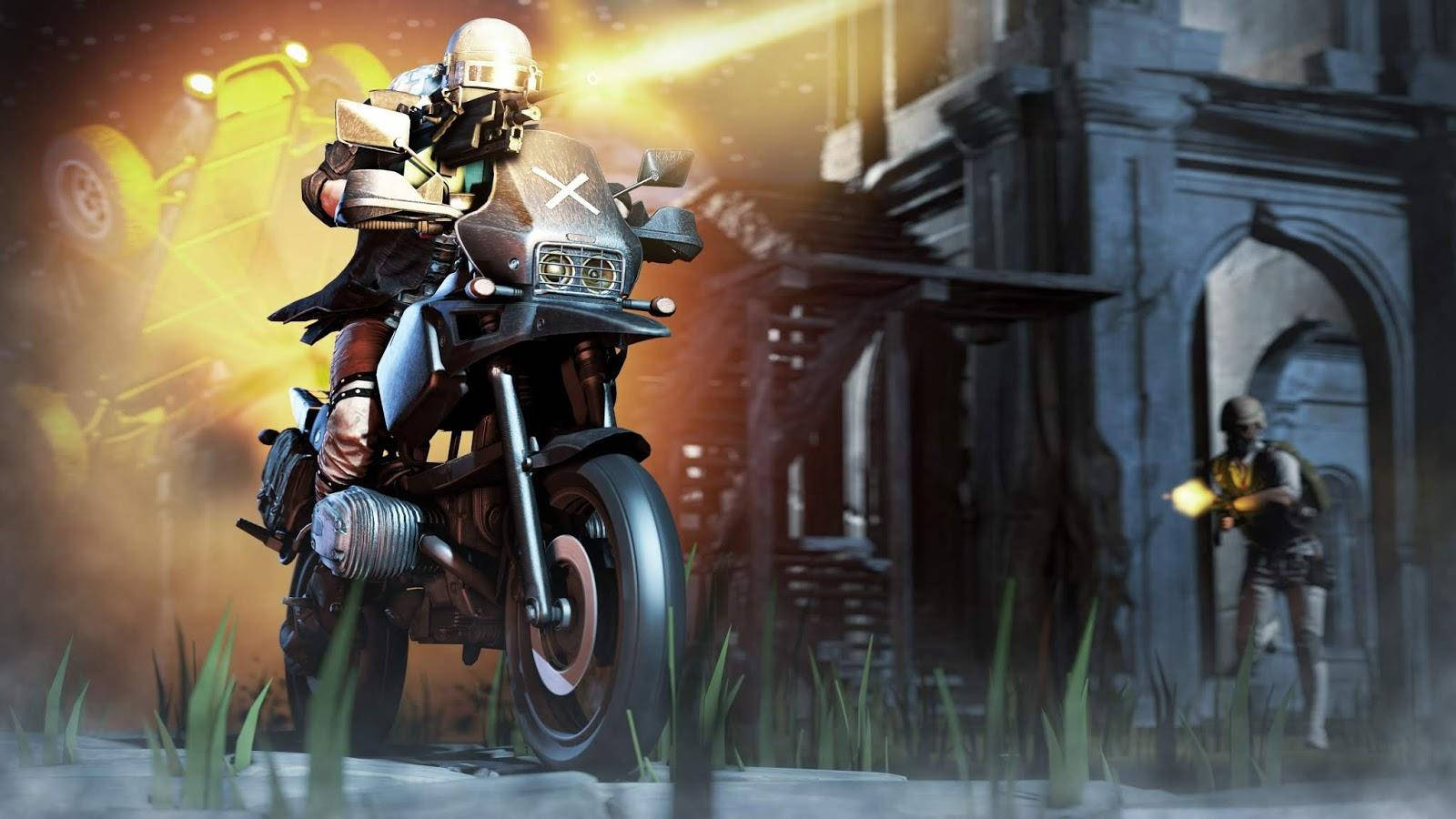 Pubg Lite, motorbike, futuristic motorcycle, HD Desktop Wallpaper
